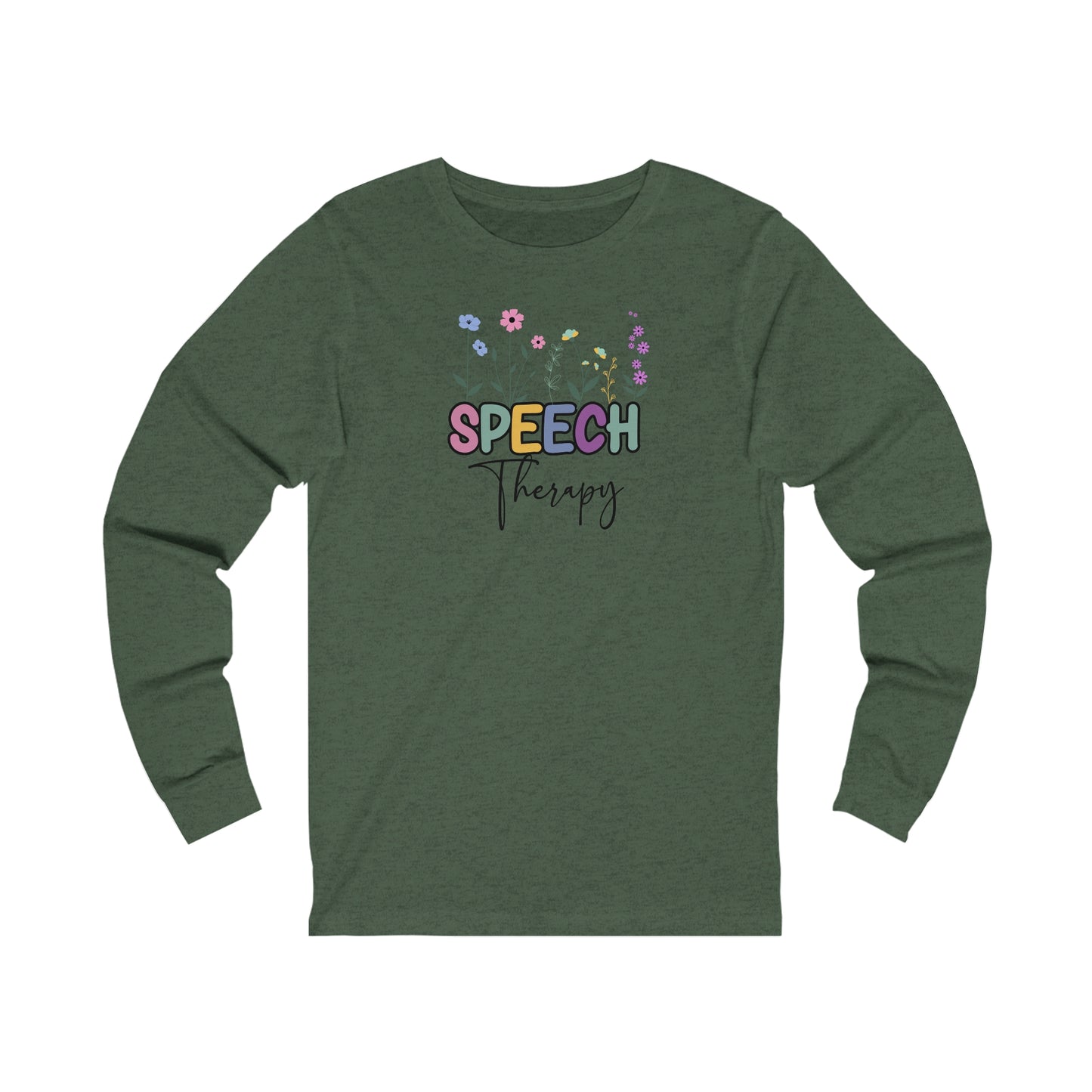 Floral Speech Therapy Jersey Long Sleeve Tee