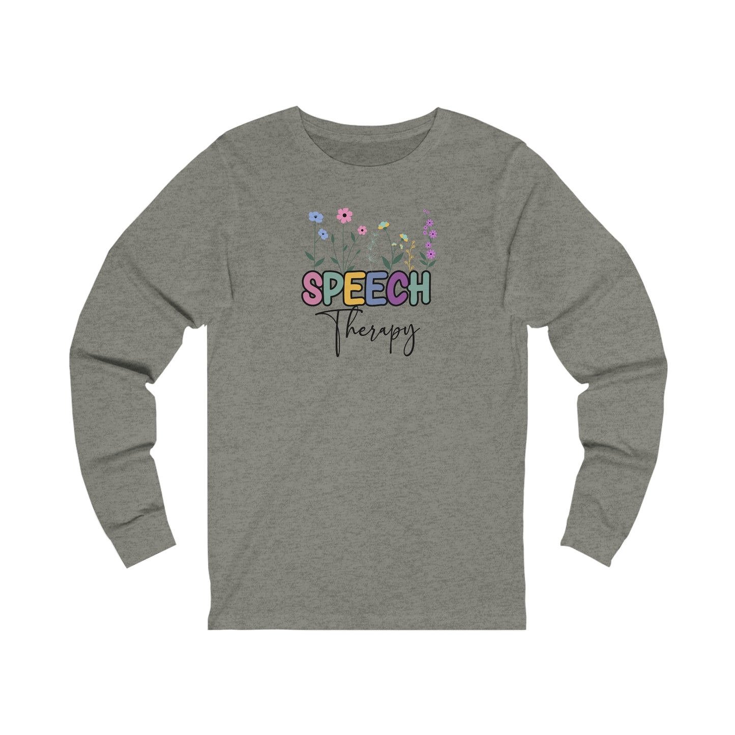 Floral Speech Therapy Jersey Long Sleeve Tee