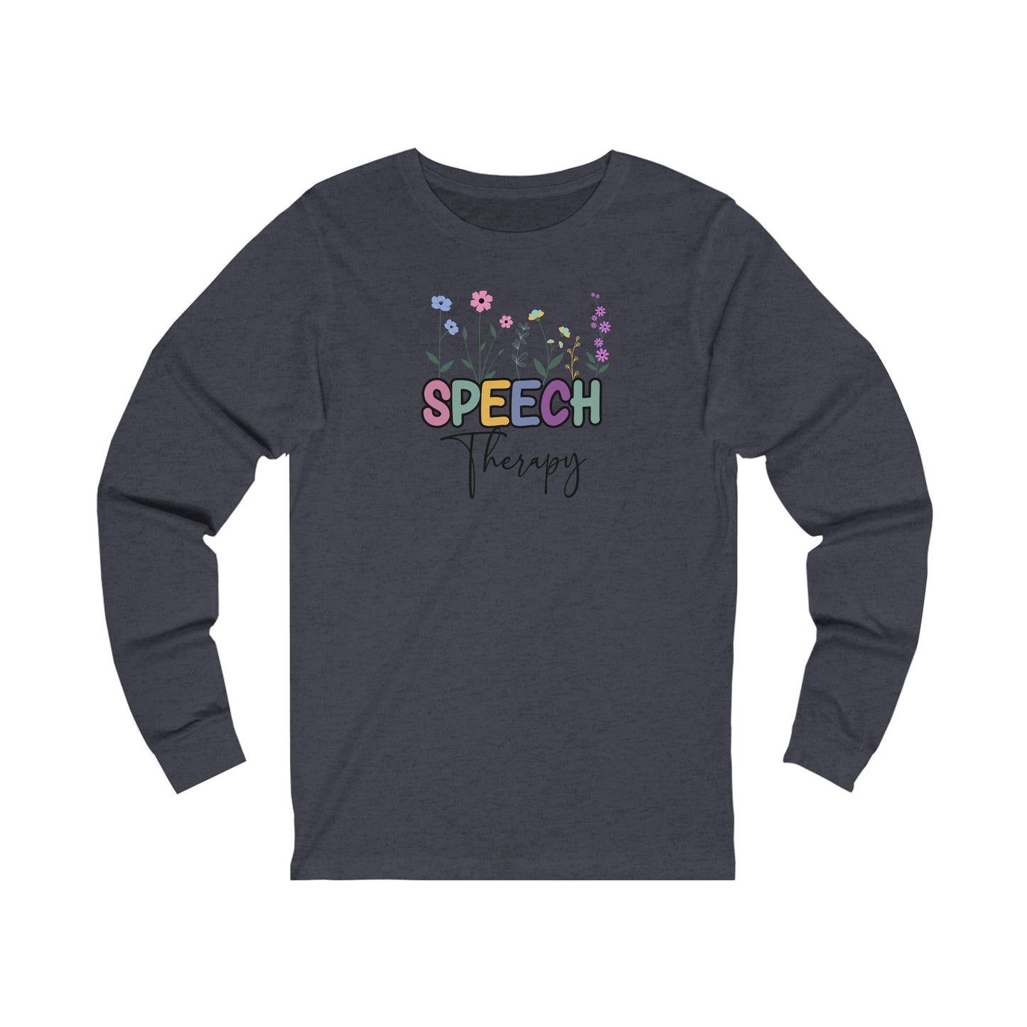 Floral Speech Therapy Jersey Long Sleeve Tee