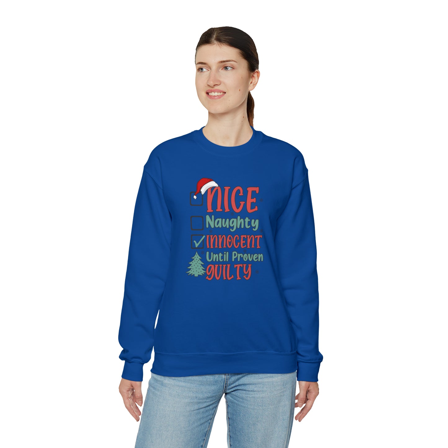 Innocent Until Proven Guilty Christmas Heavy Blend™ Crewneck Sweatshirt