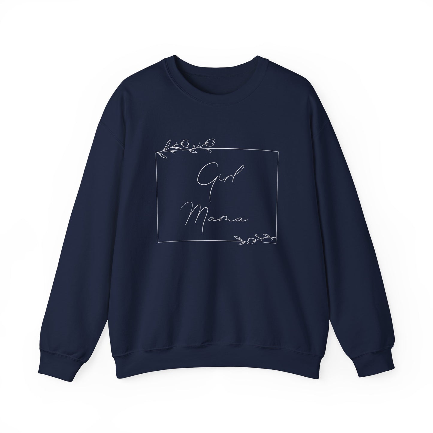 Floral Girl Mama Heavy Blend™ Crewneck Sweatshirt