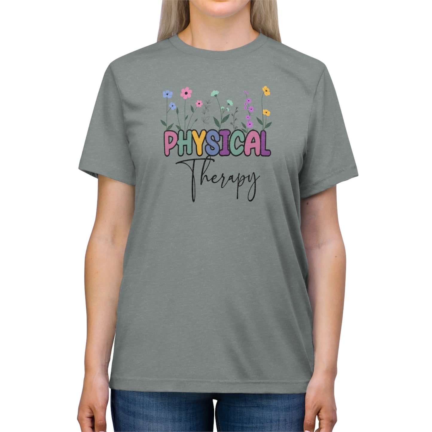 Floral Physical Therapy Triblend Tee