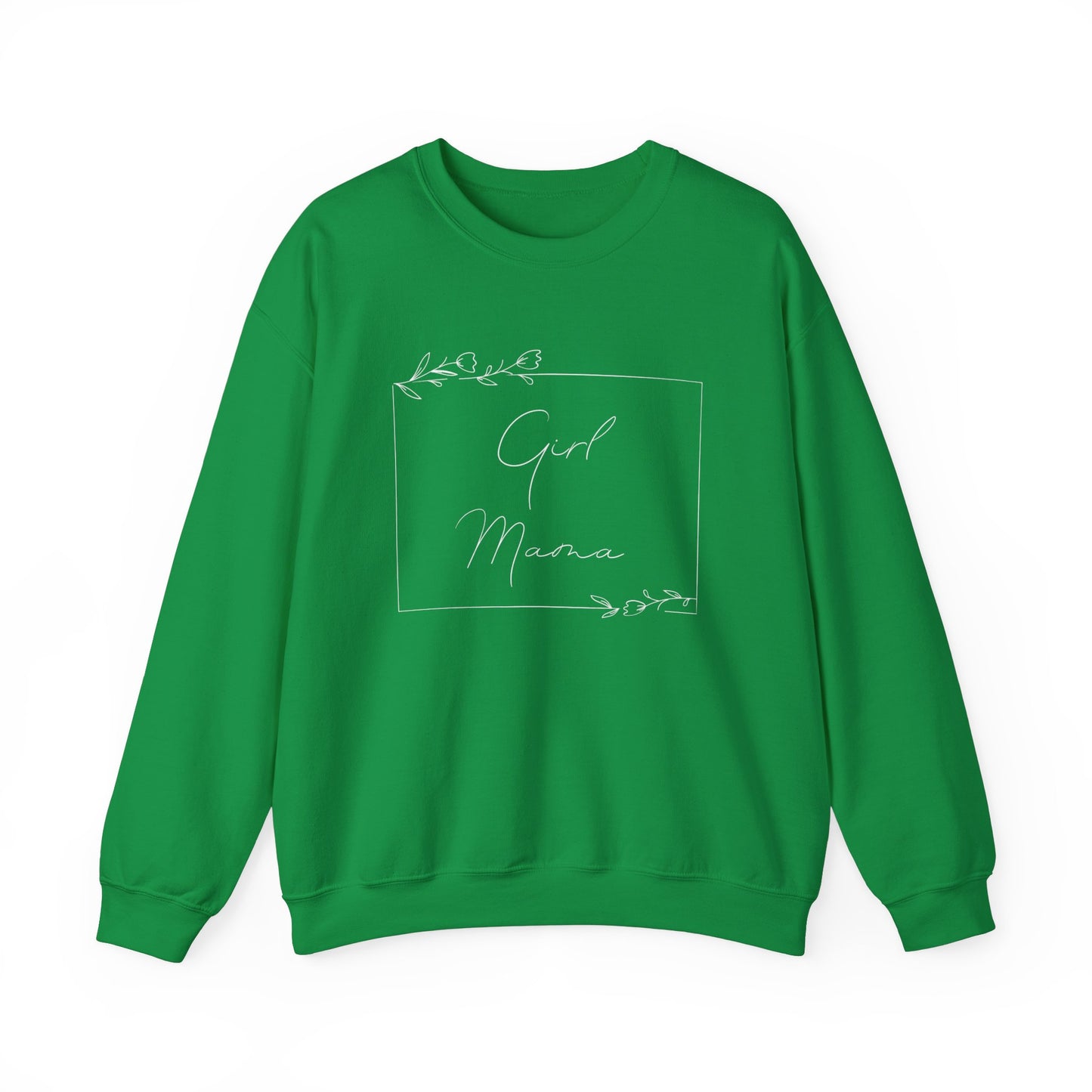 Floral Girl Mama Heavy Blend™ Crewneck Sweatshirt