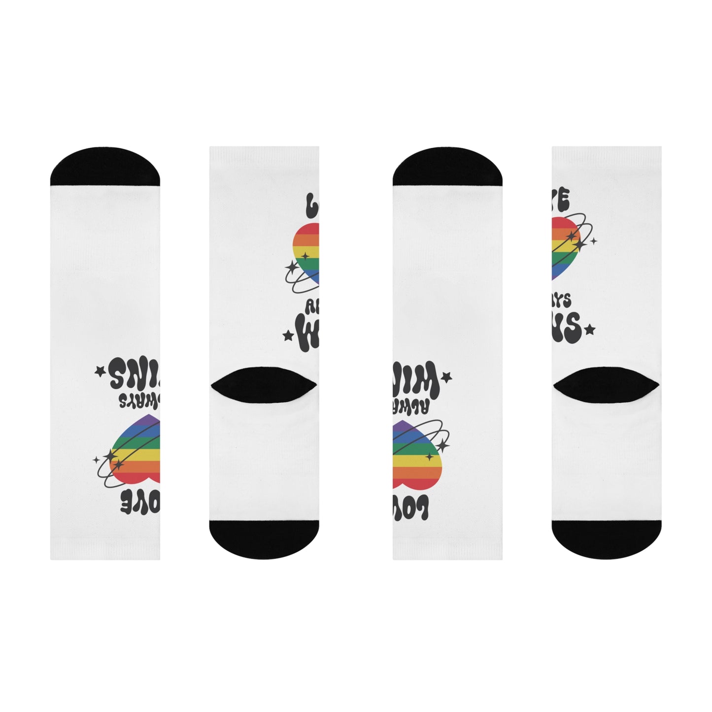 Love Always Wins Cushioned Crew Socks