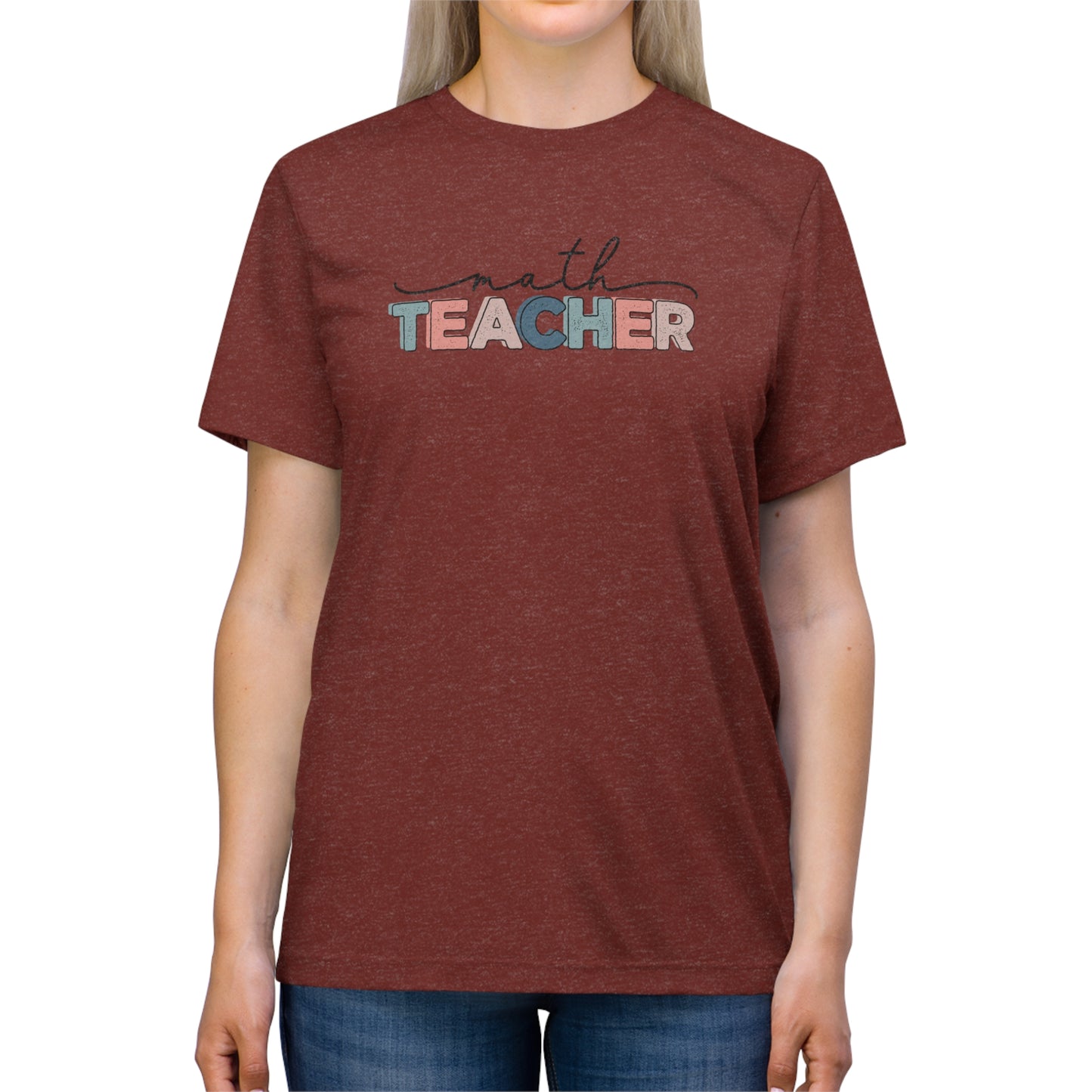 Math Teacher Triblend Tee