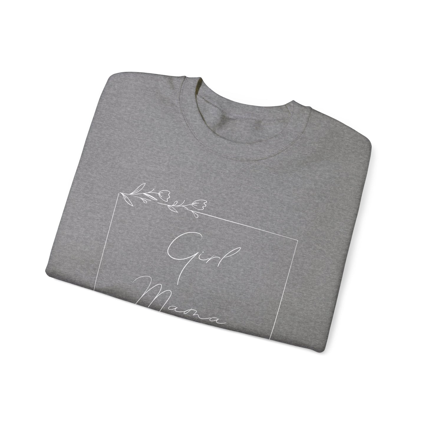 Floral Girl Mama Heavy Blend™ Crewneck Sweatshirt