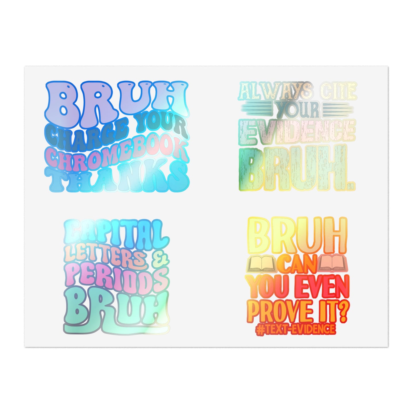 Teacher Bruh Sticker Sheets