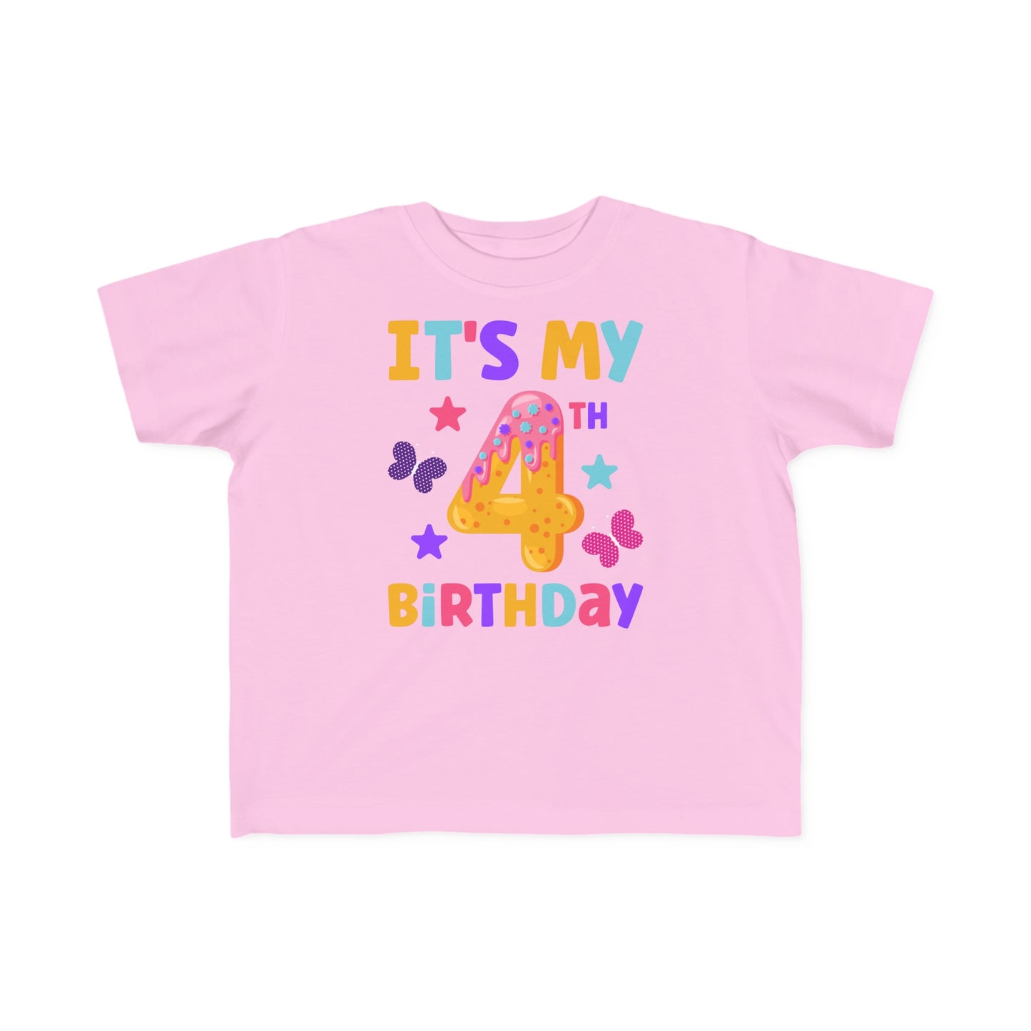 It's My Fourth Birthday Toddler Size Jersey Tee