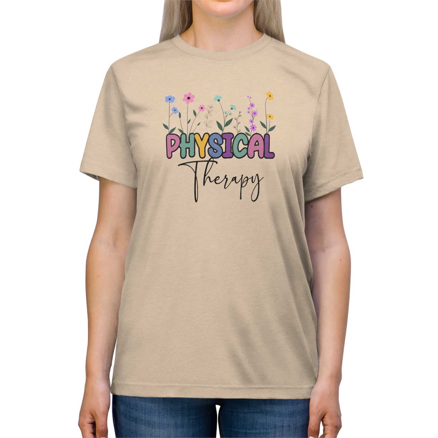 Floral Physical Therapy Triblend Tee
