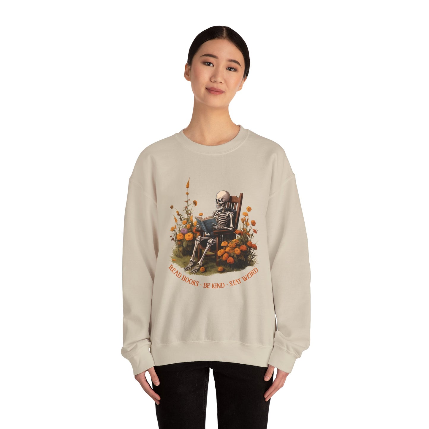 Read Books Be Kind Stay Weird Heavy Blend™ Crewneck Sweatshirt