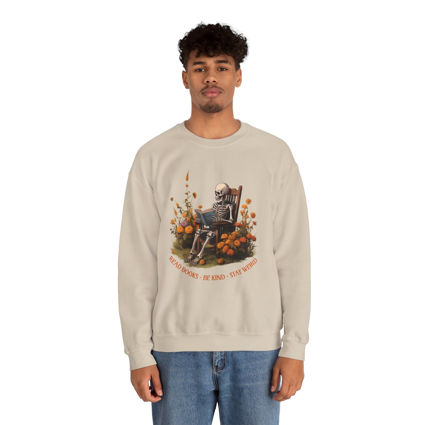 Read Books Be Kind Stay Weird Heavy Blend™ Crewneck Sweatshirt