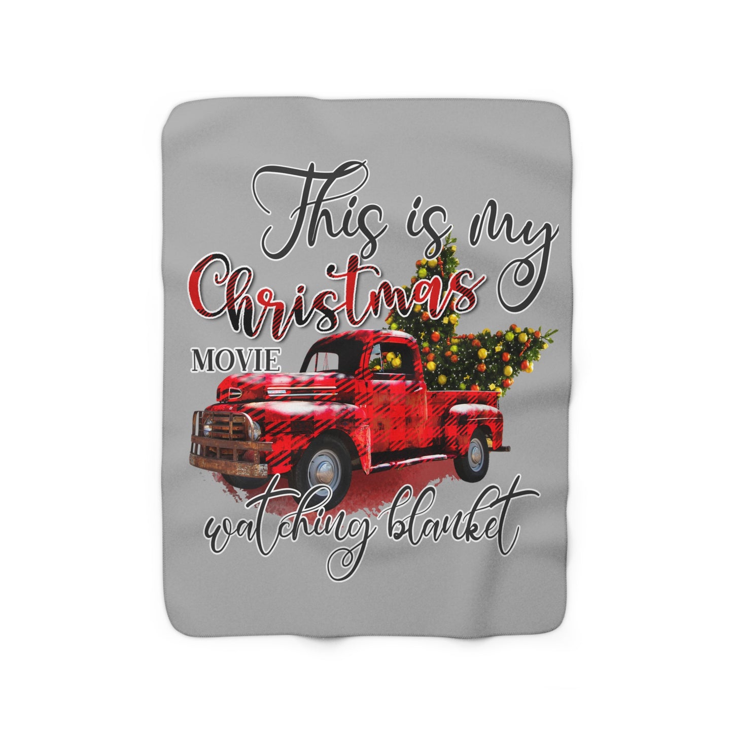 This Is My Christmas Movie Watching Sherpa Fleece Blanket