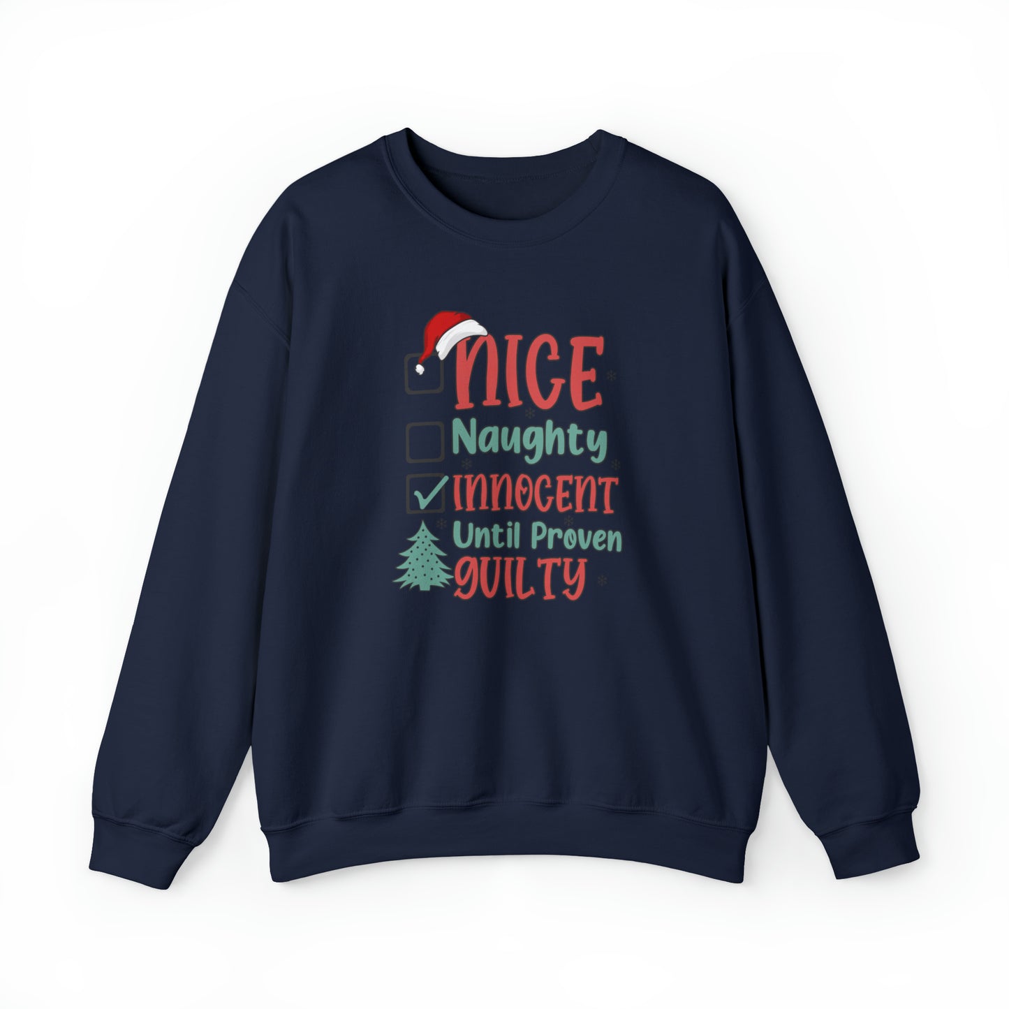 Innocent Until Proven Guilty Christmas Heavy Blend™ Crewneck Sweatshirt