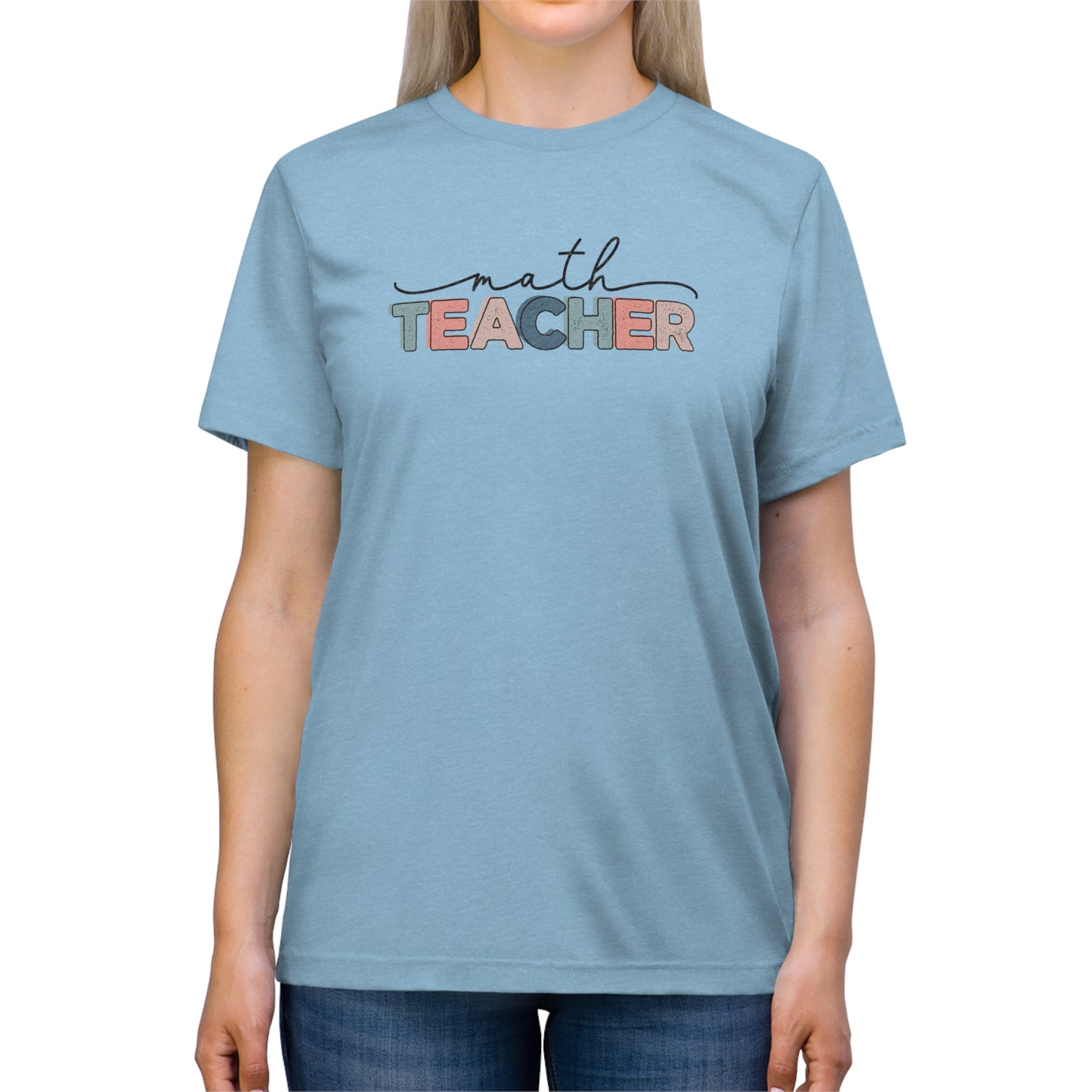 Math Teacher Triblend Tee
