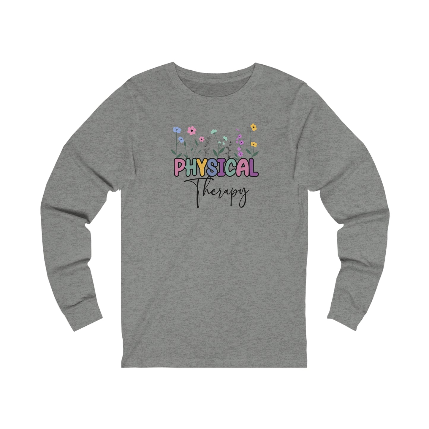 Floral Physical Therapy Jersey Long Sleeve Tee