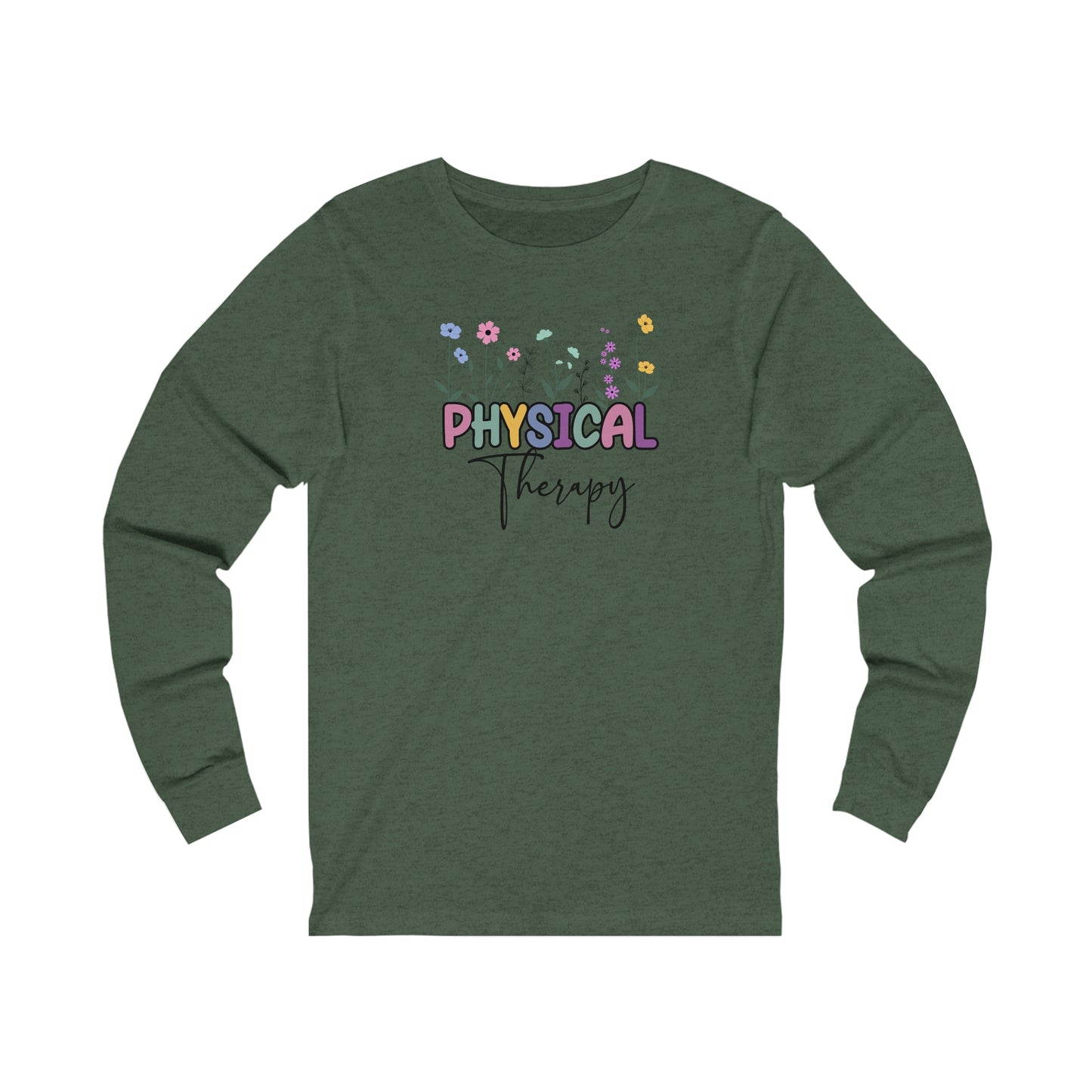Floral Physical Therapy Jersey Long Sleeve Tee