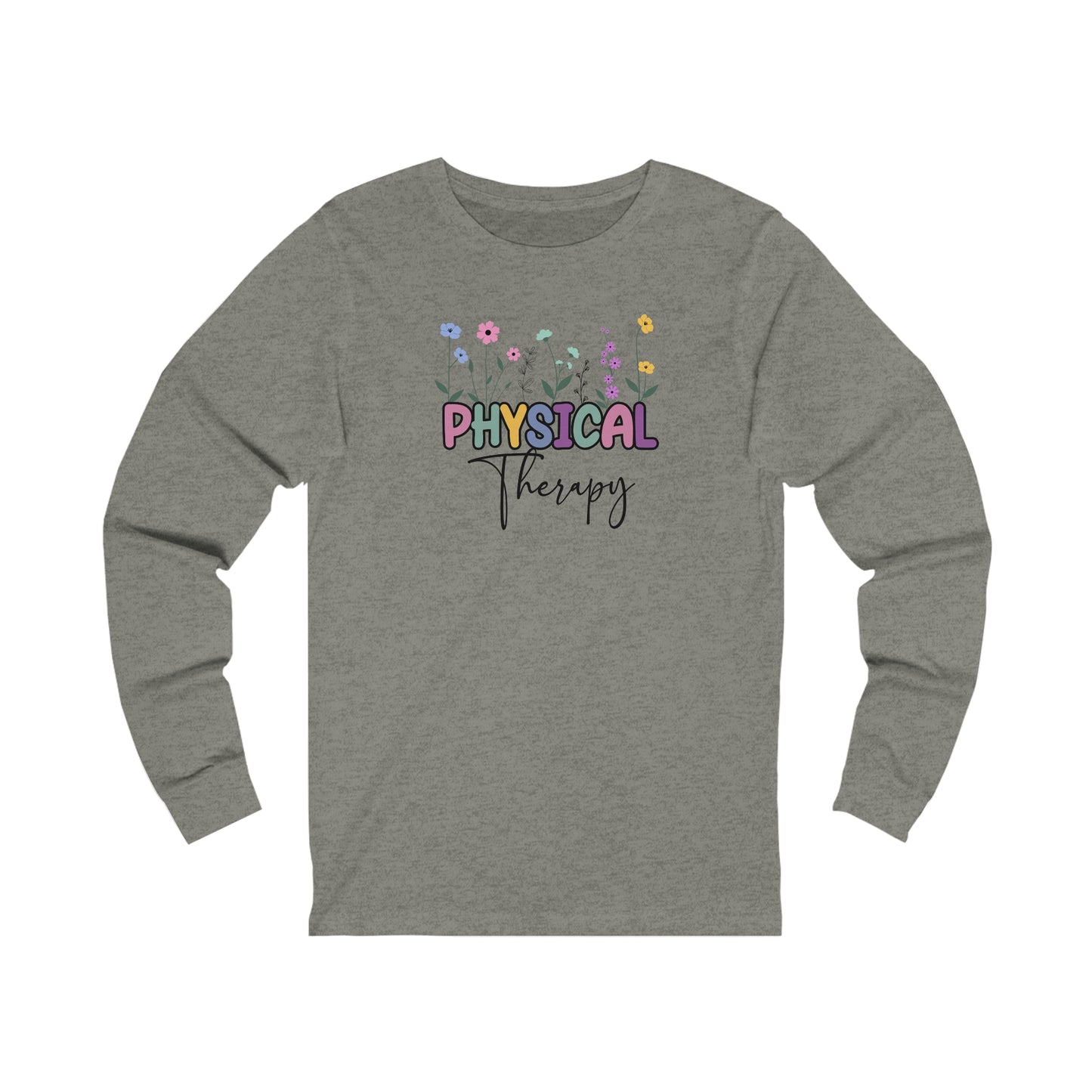 Floral Physical Therapy Jersey Long Sleeve Tee