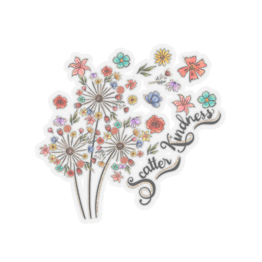 Scatter Kindness Dandelion Kiss-Cut Sticker