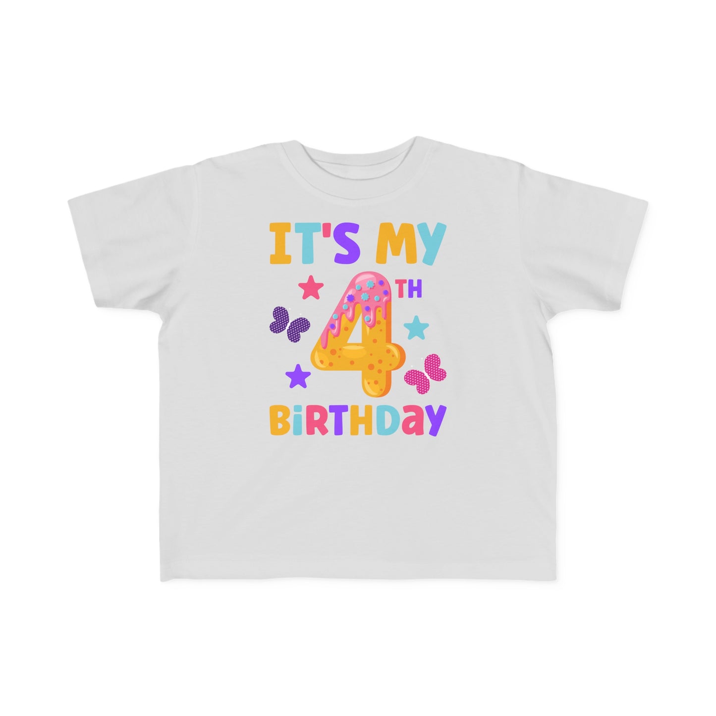 It's My Fourth Birthday Toddler Size Jersey Tee