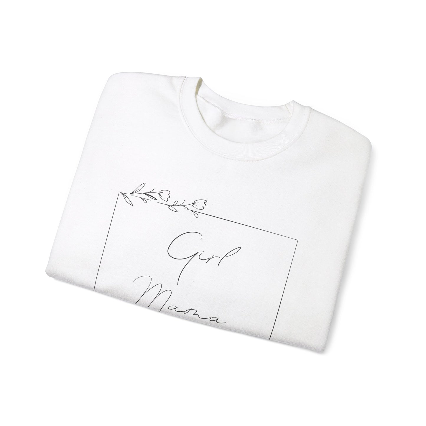 Floral Girl Mama Heavy Blend™ Crewneck Sweatshirt