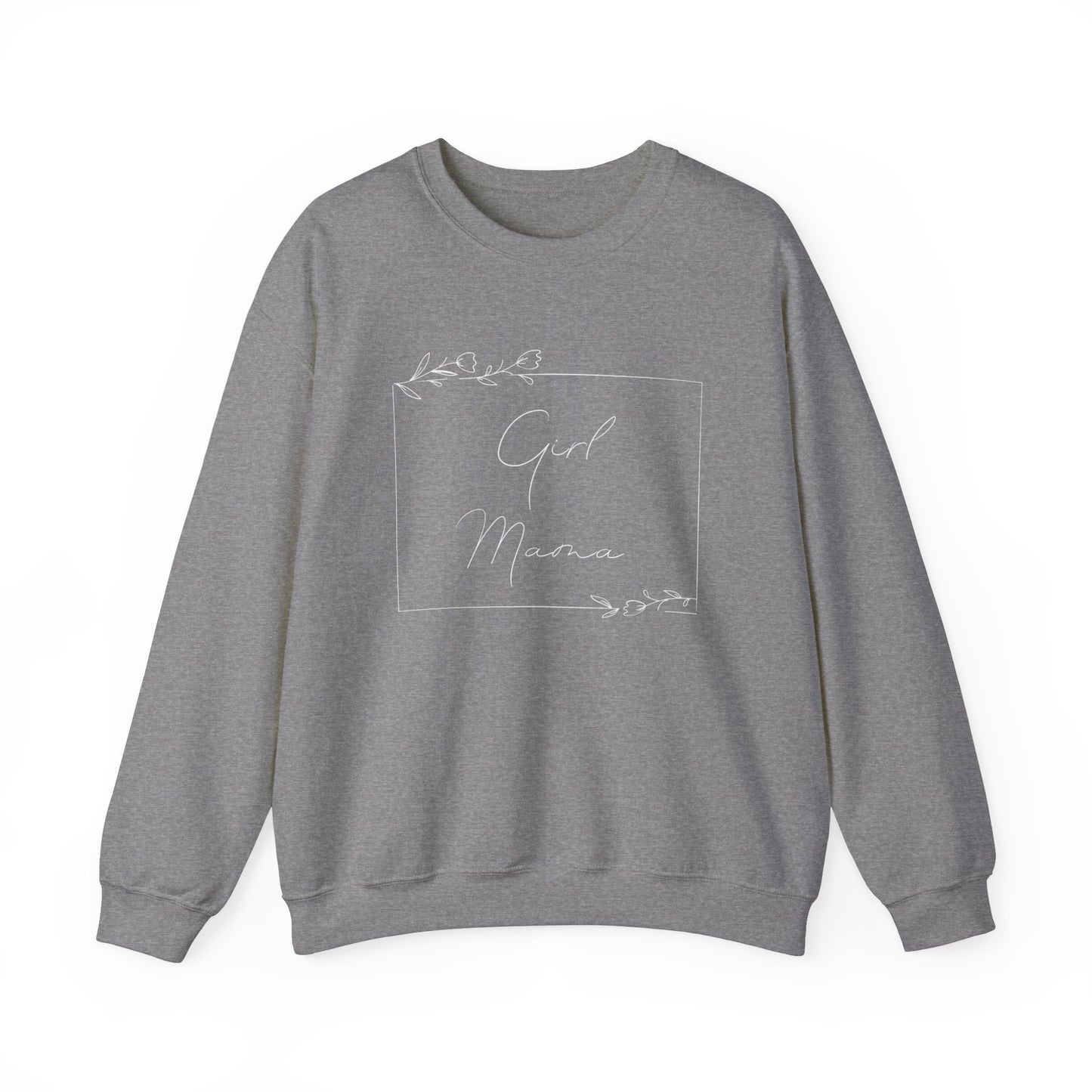 Floral Girl Mama Heavy Blend™ Crewneck Sweatshirt
