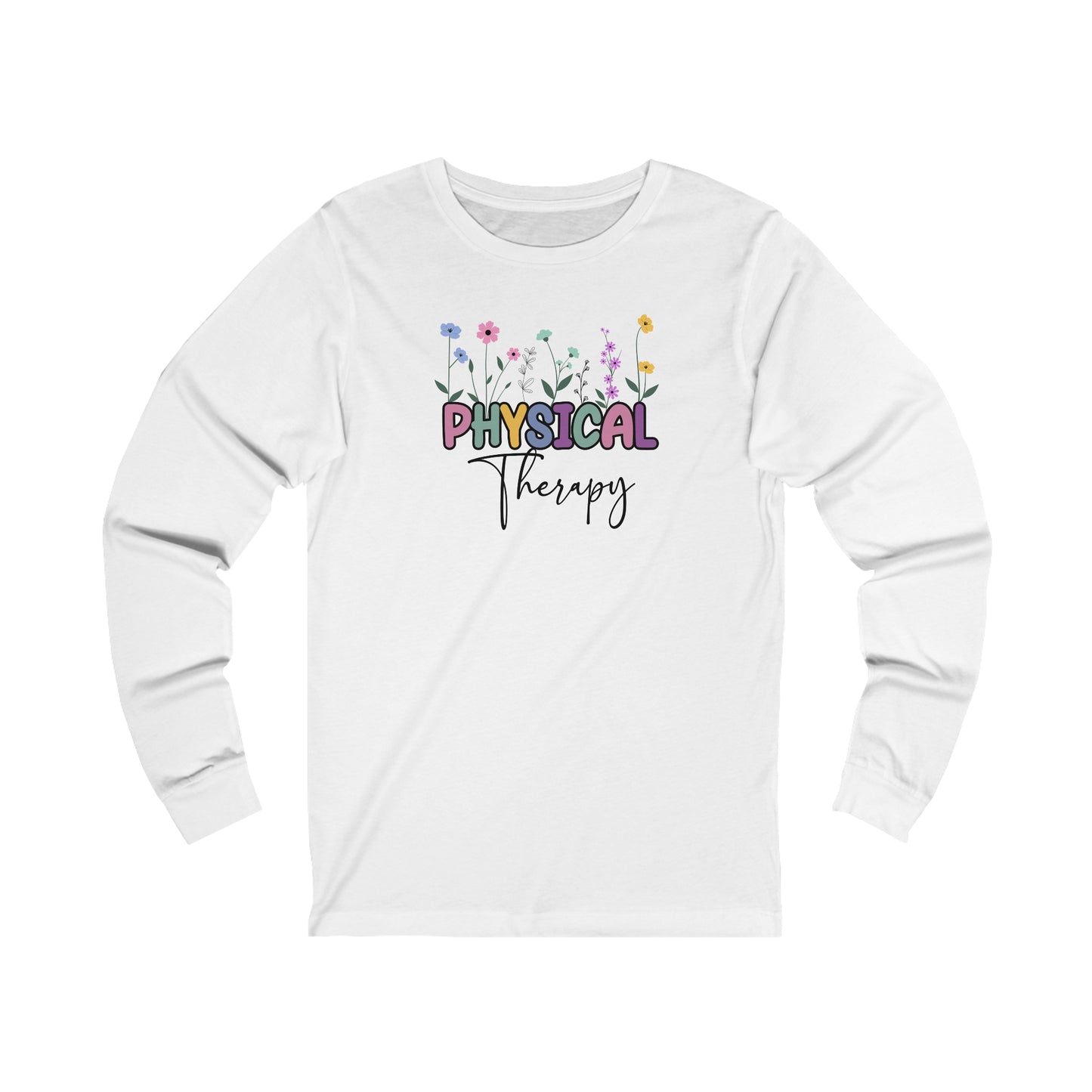 Floral Physical Therapy Jersey Long Sleeve Tee