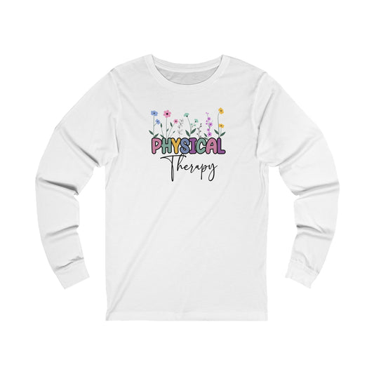 Floral Physical Therapy Jersey Long Sleeve Tee