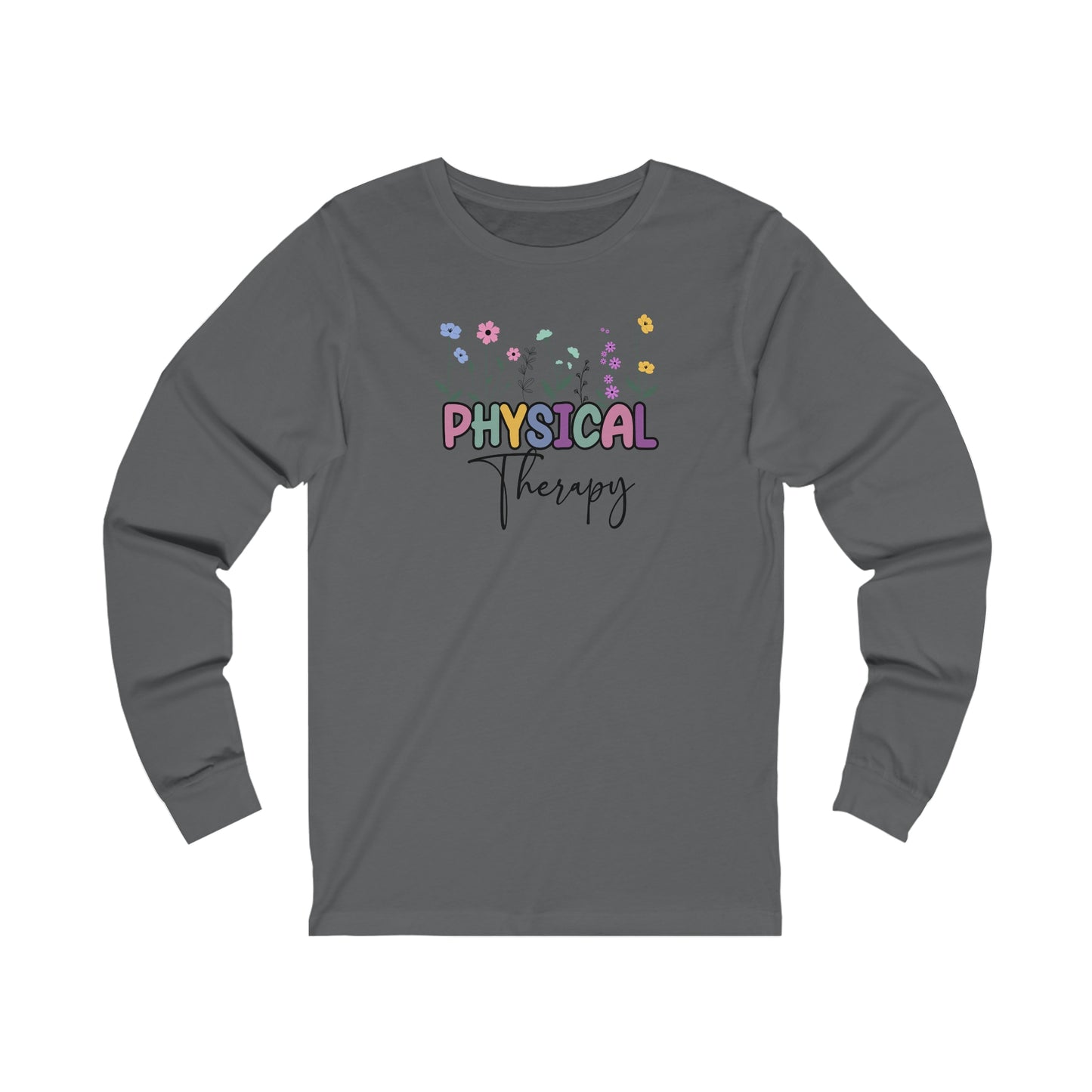 Floral Physical Therapy Jersey Long Sleeve Tee