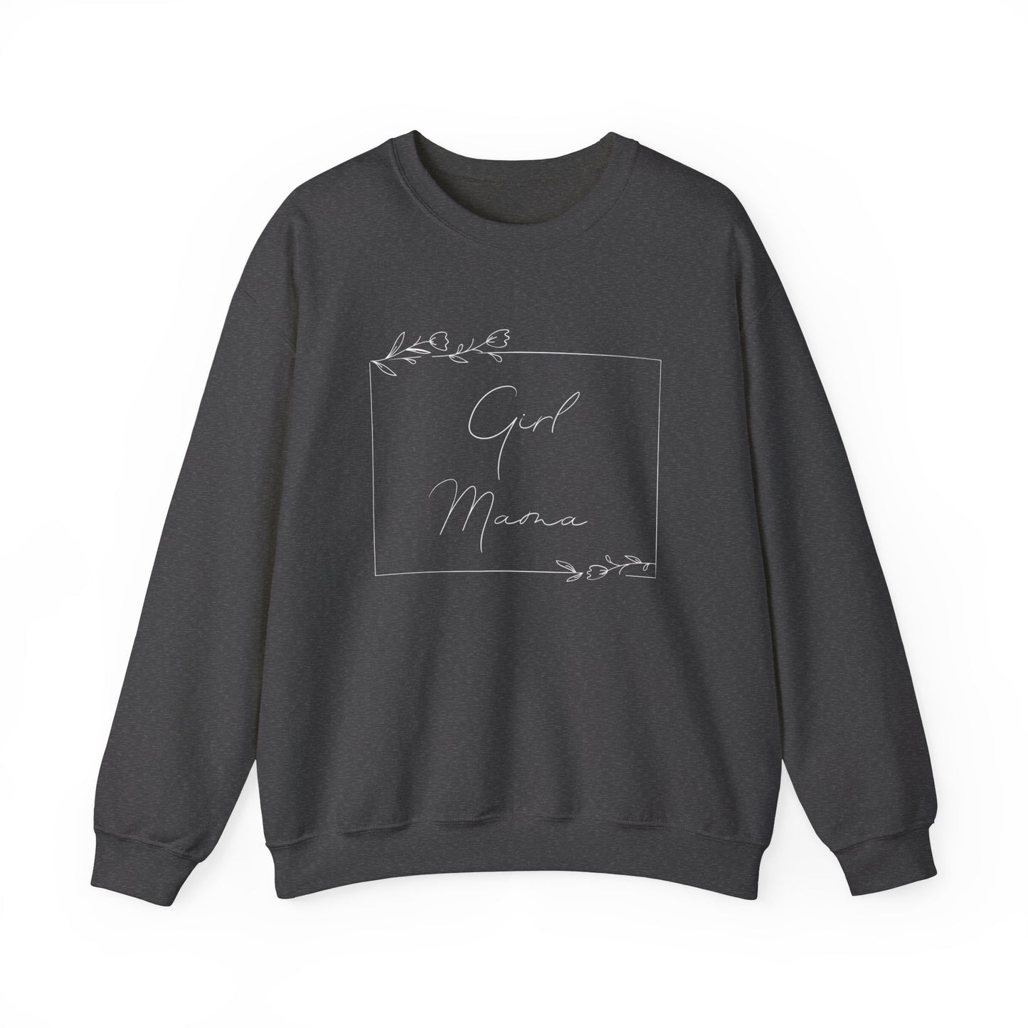 Floral Girl Mama Heavy Blend™ Crewneck Sweatshirt