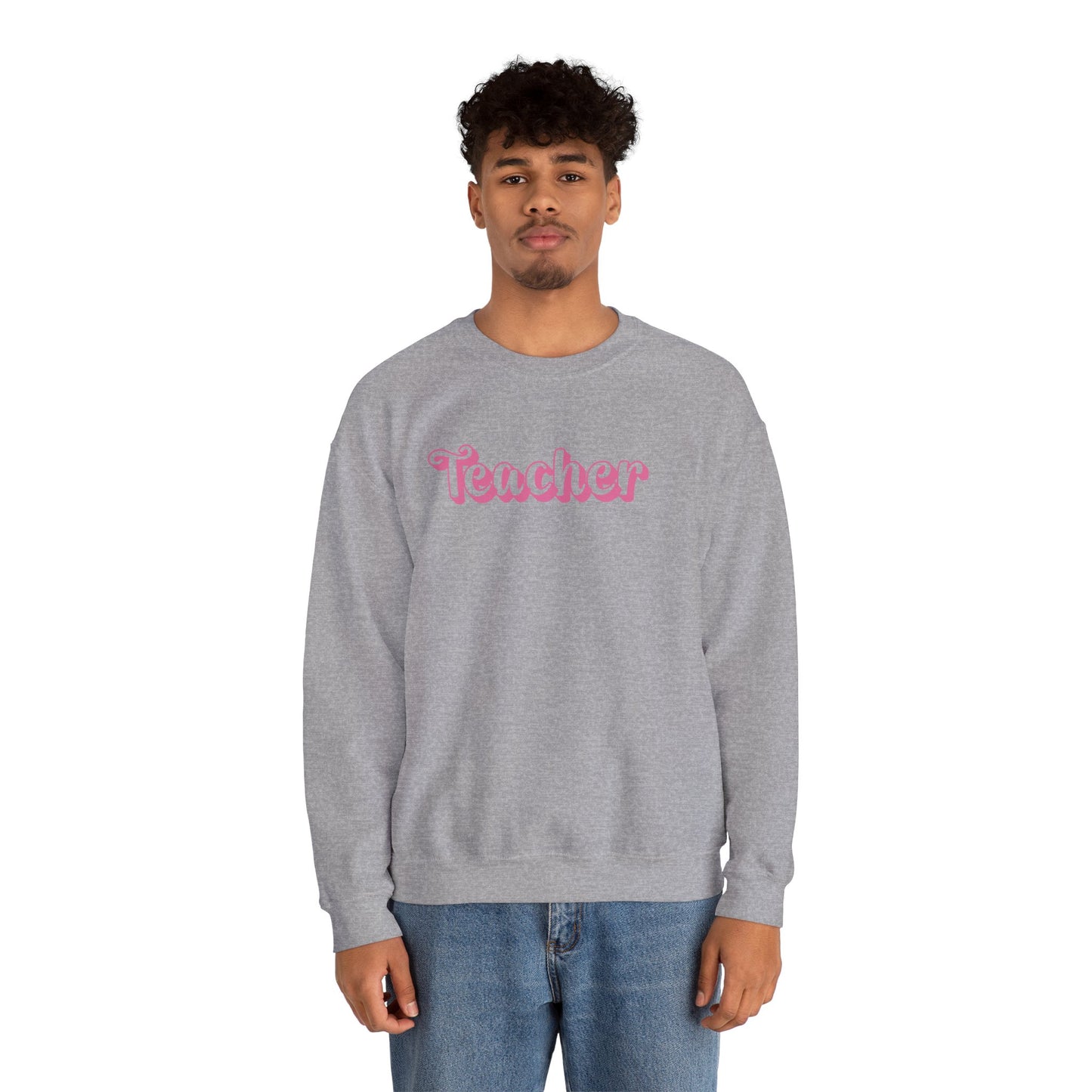 Pink and Bubbly Teacher Heavy Blend™ Crewneck Sweatshirt