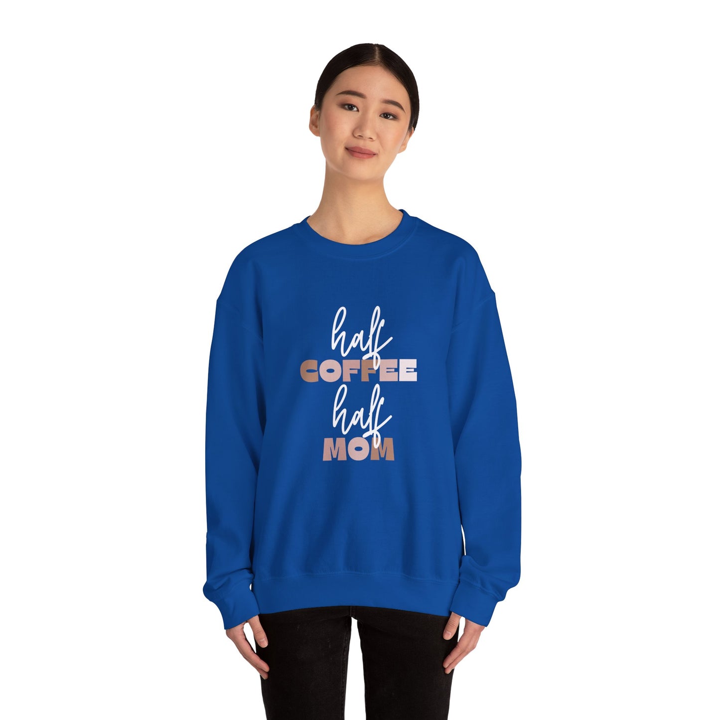 Half Coffee Half Mom Heavy Blend™ Crewneck Sweatshirt