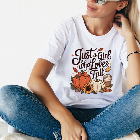 Just a Girl Who Loves Fall T-Shirt