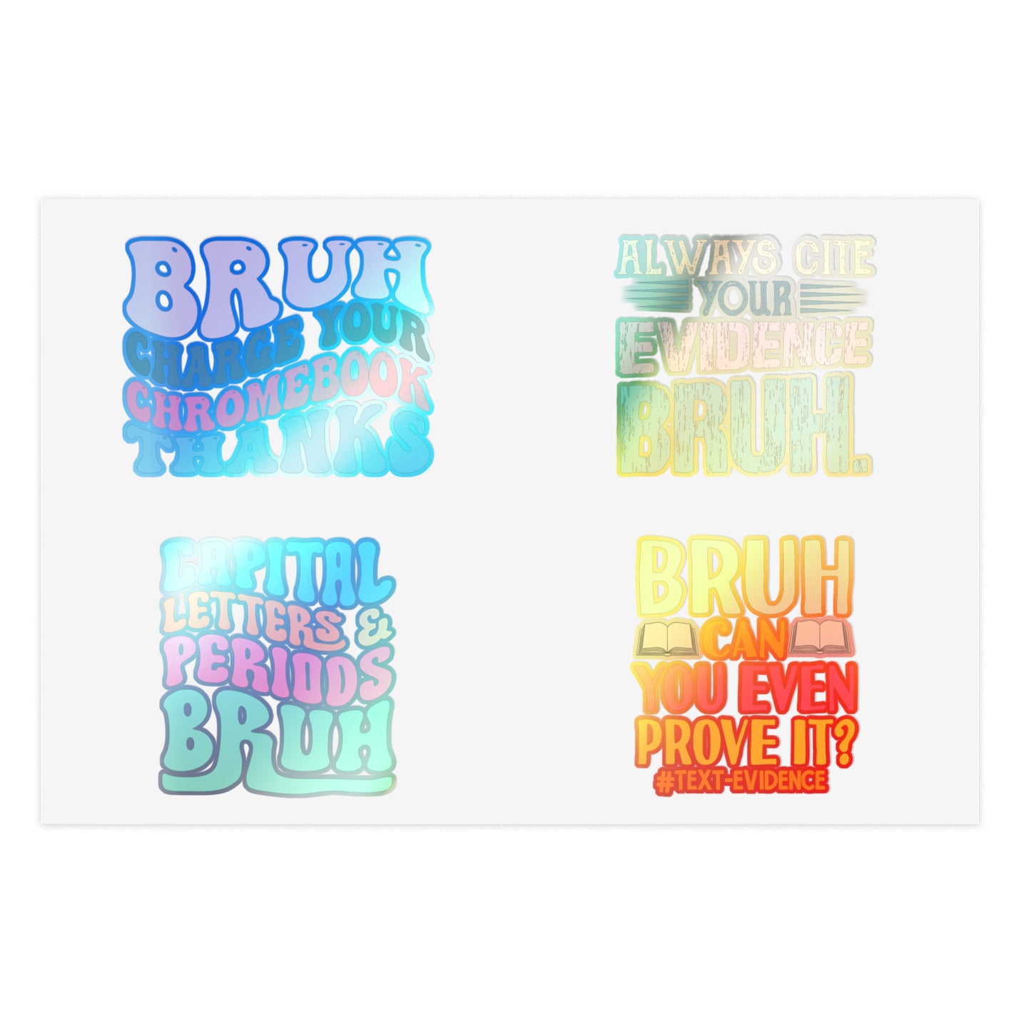 Teacher Bruh Sticker Sheets