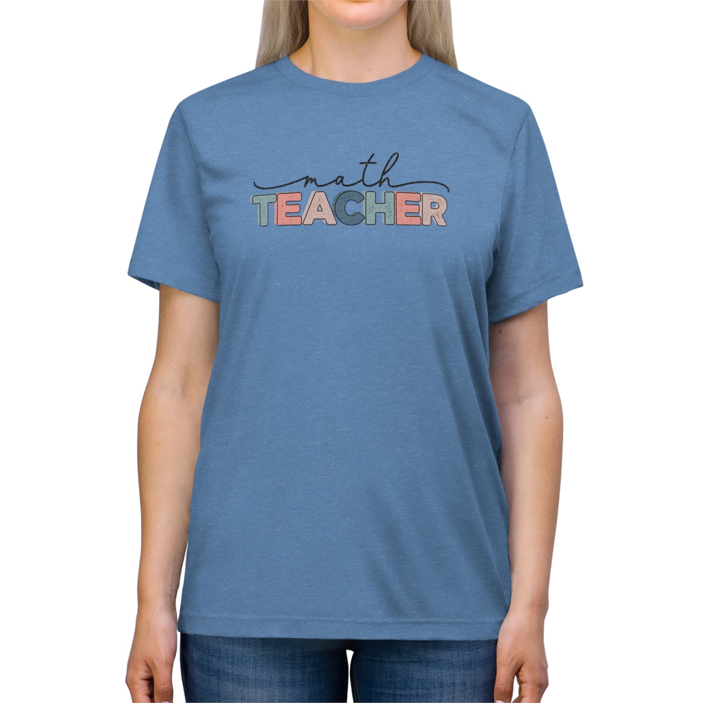 Math Teacher Triblend Tee