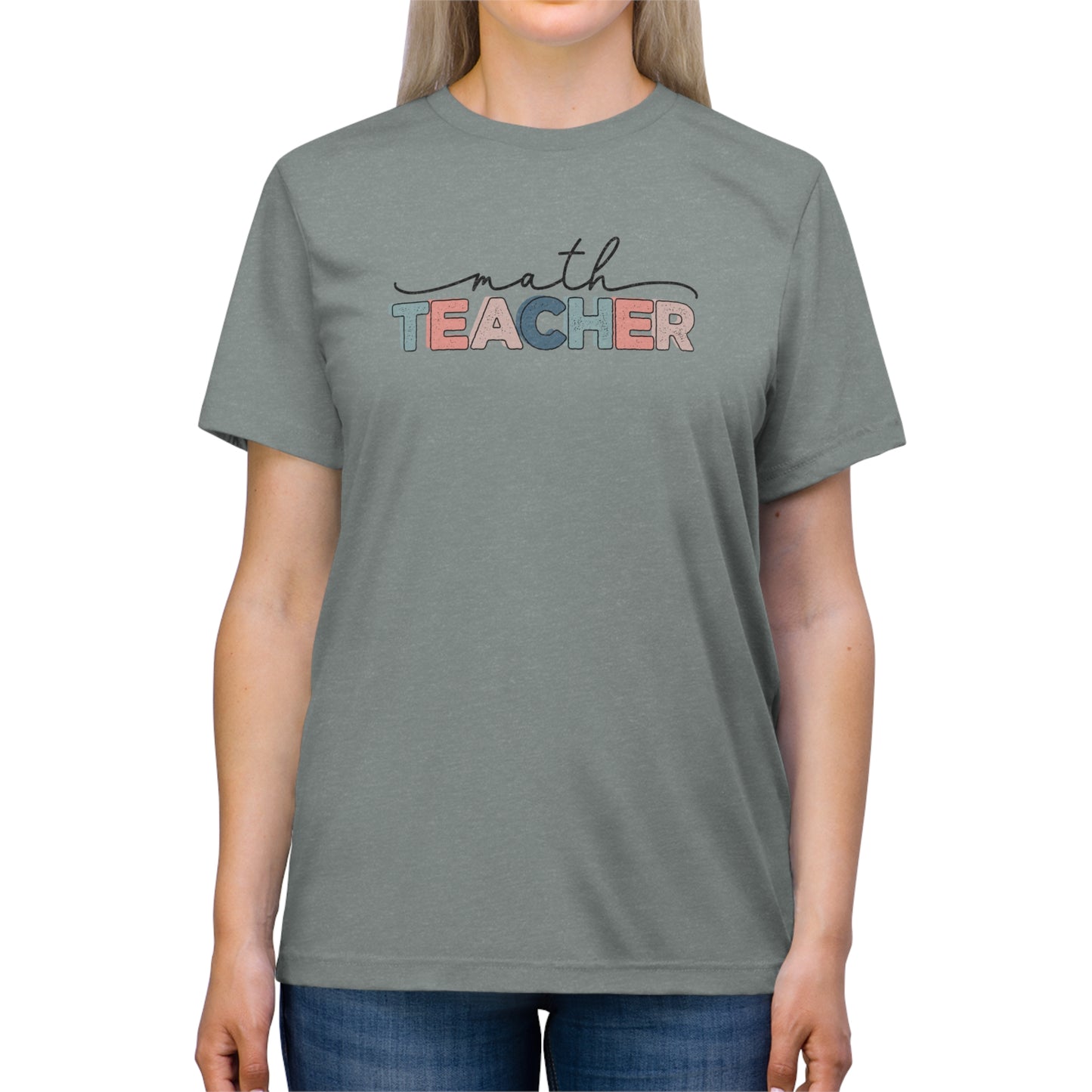 Math Teacher Triblend Tee