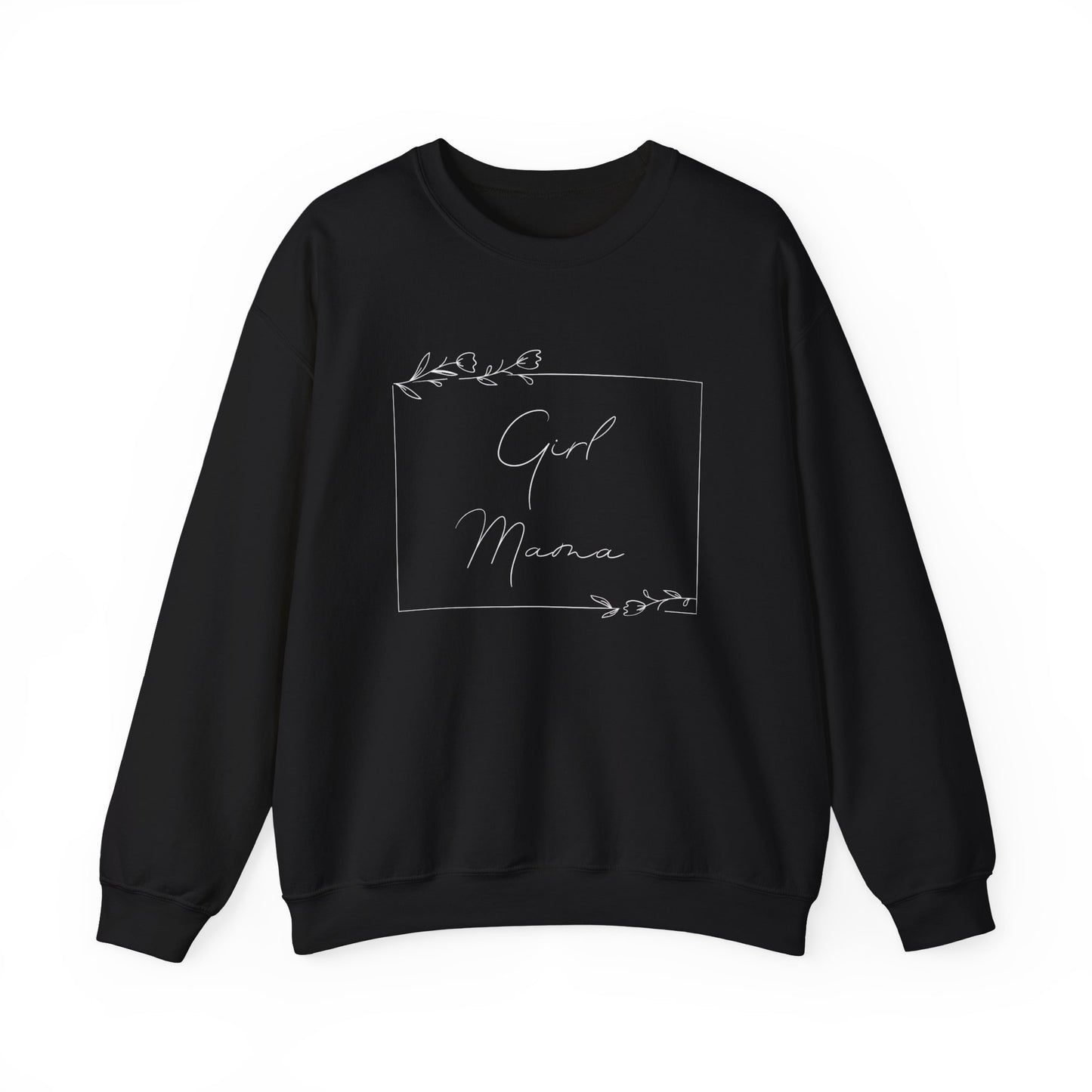 Floral Girl Mama Heavy Blend™ Crewneck Sweatshirt