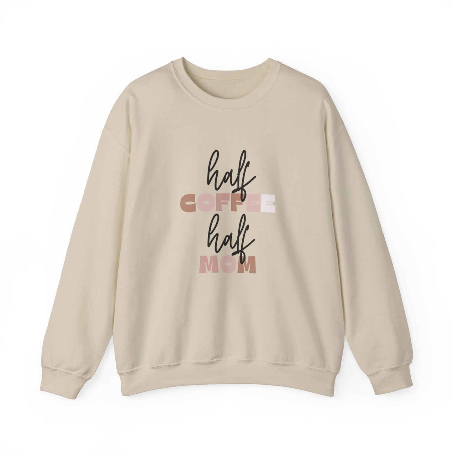 Half Coffee Half Mom Heavy Blend™ Crewneck Sweatshirt