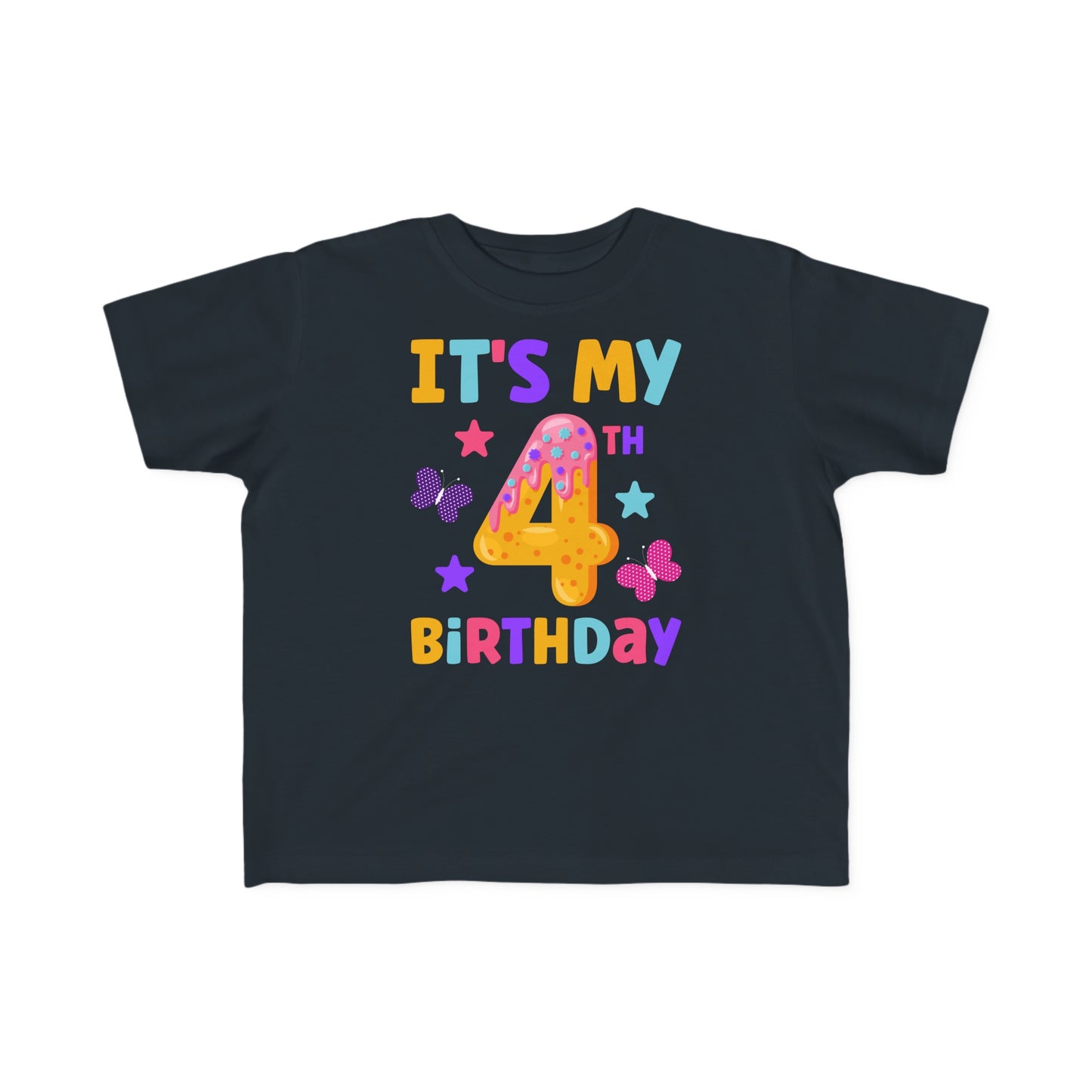 It's My Fourth Birthday Toddler Size Jersey Tee