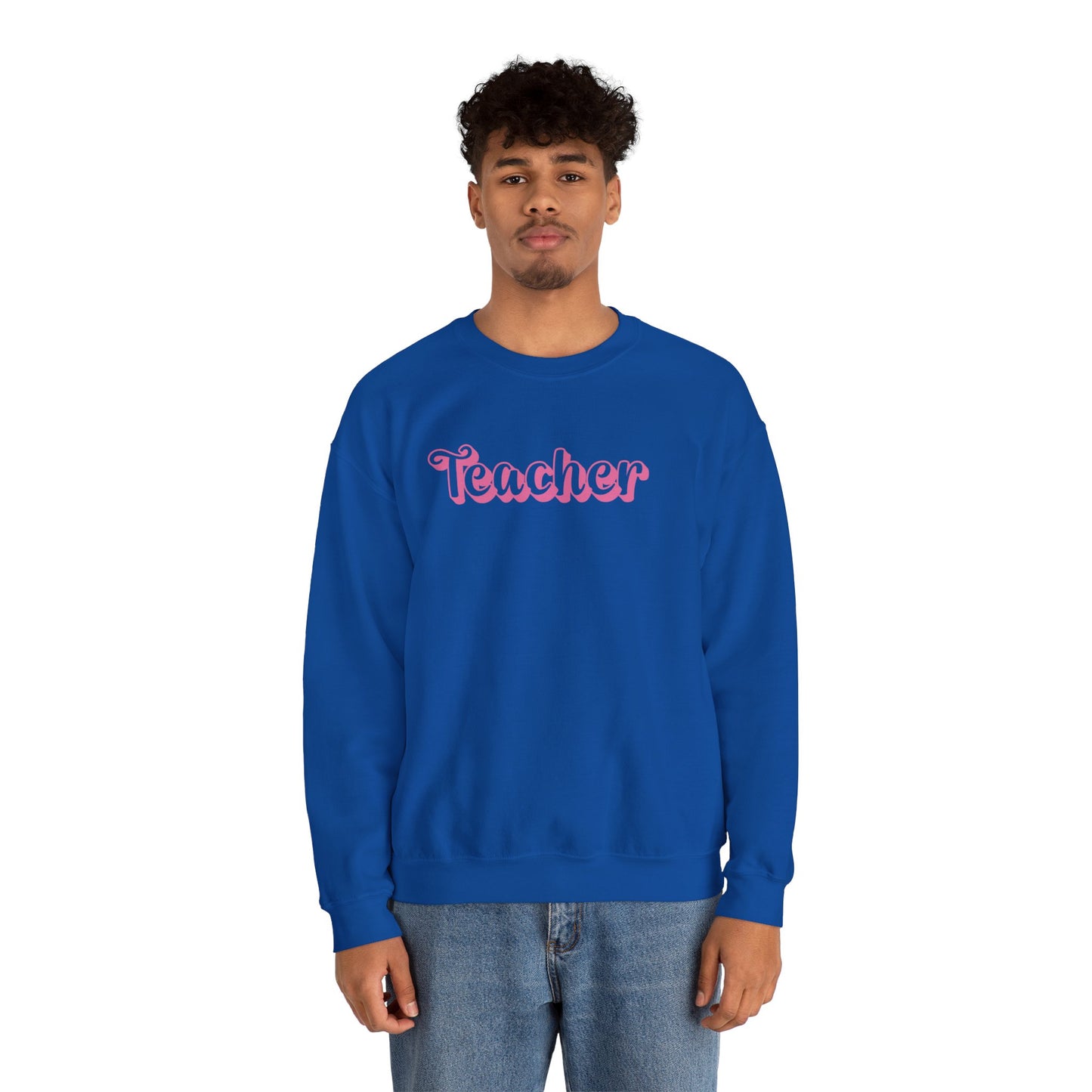 Pink and Bubbly Teacher Heavy Blend™ Crewneck Sweatshirt
