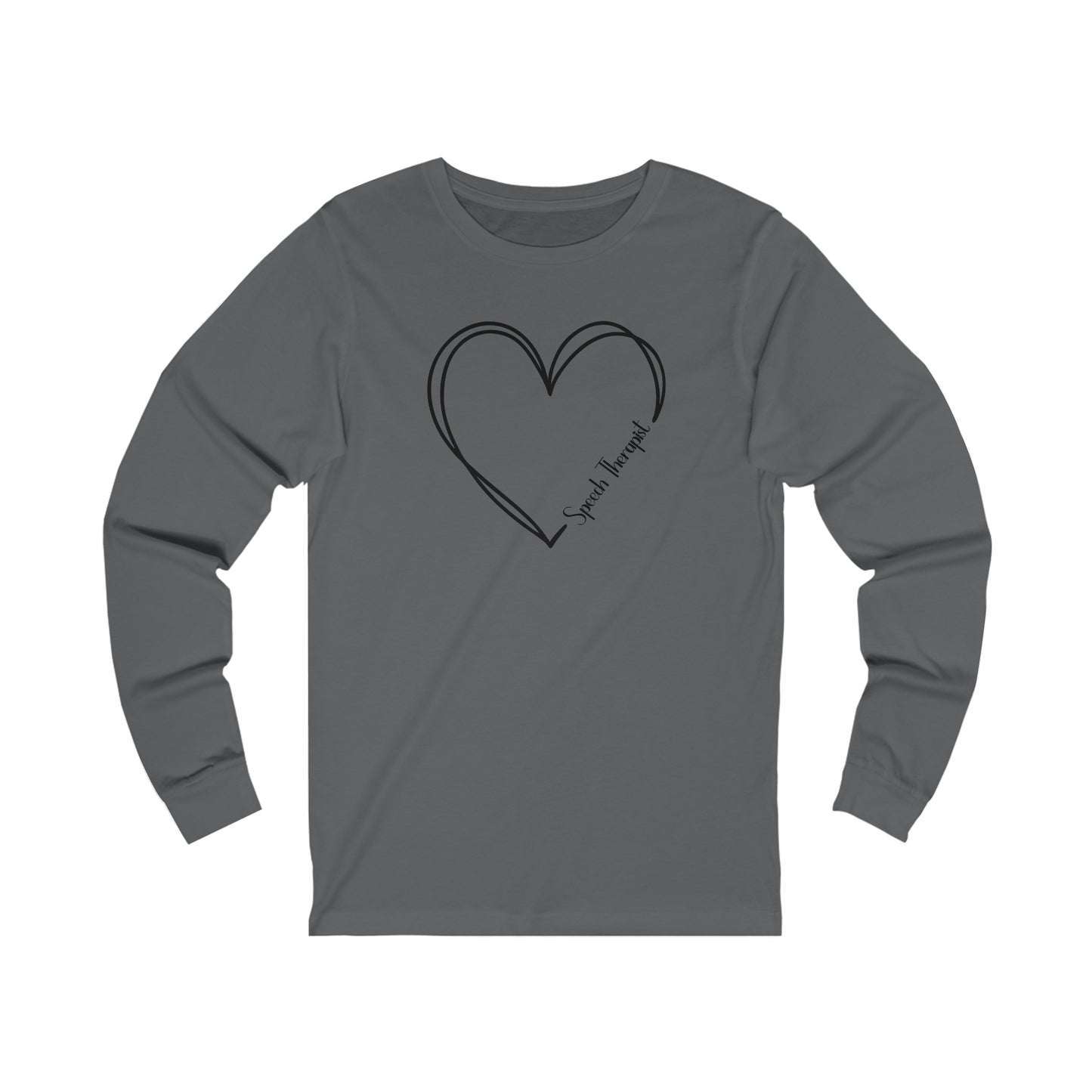 Heart Speech Therapist Jersey Long Sleeve Tee