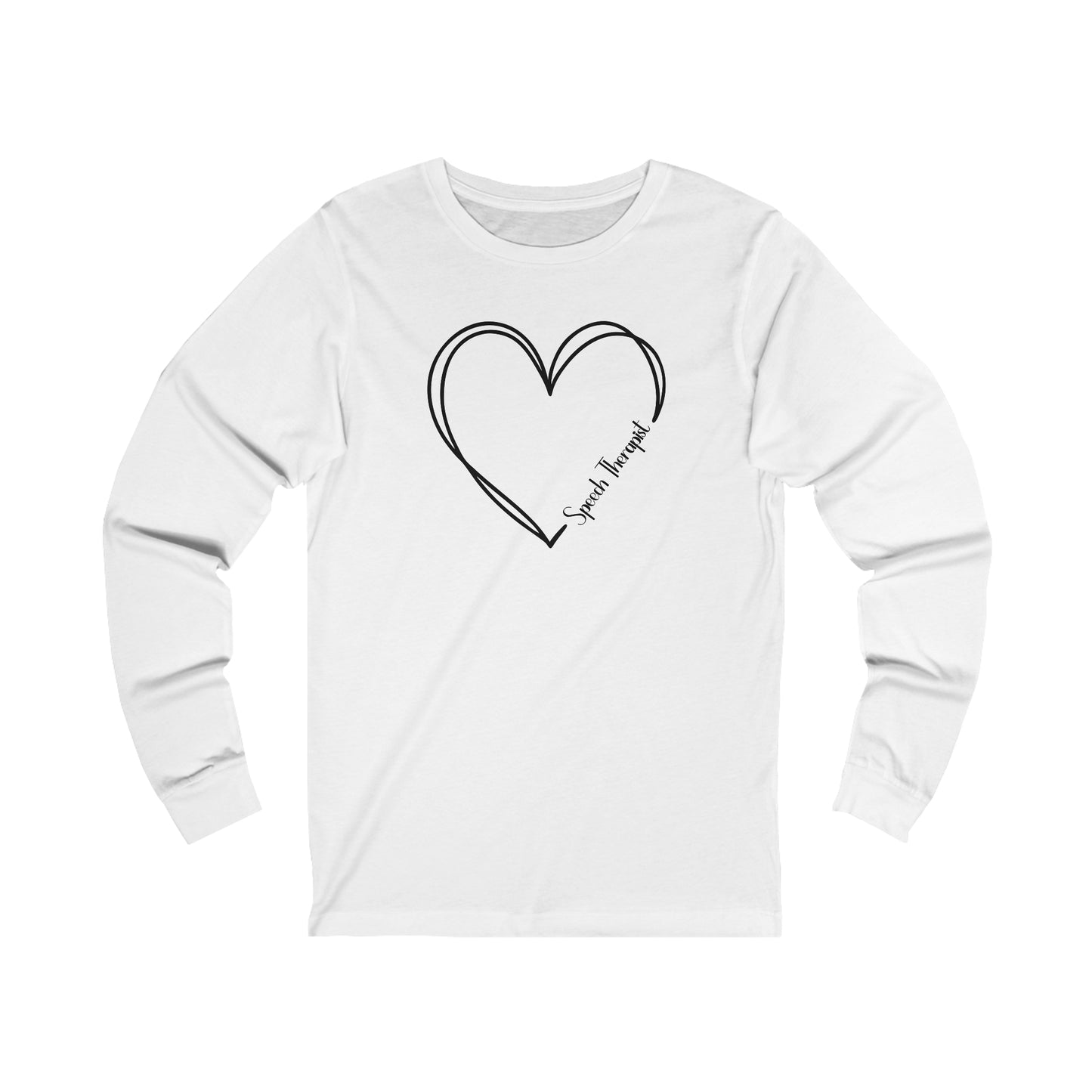 Heart Speech Therapist Jersey Long Sleeve Tee