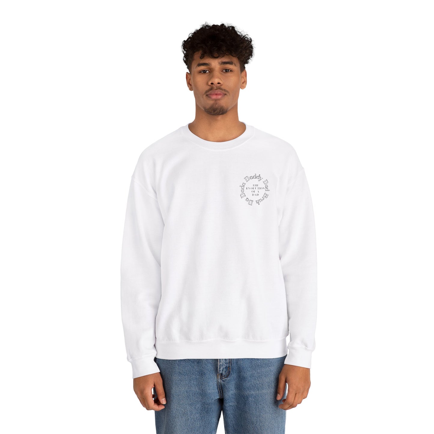 Evolution of a Dad Heavy Blend™ Crewneck Sweatshirt