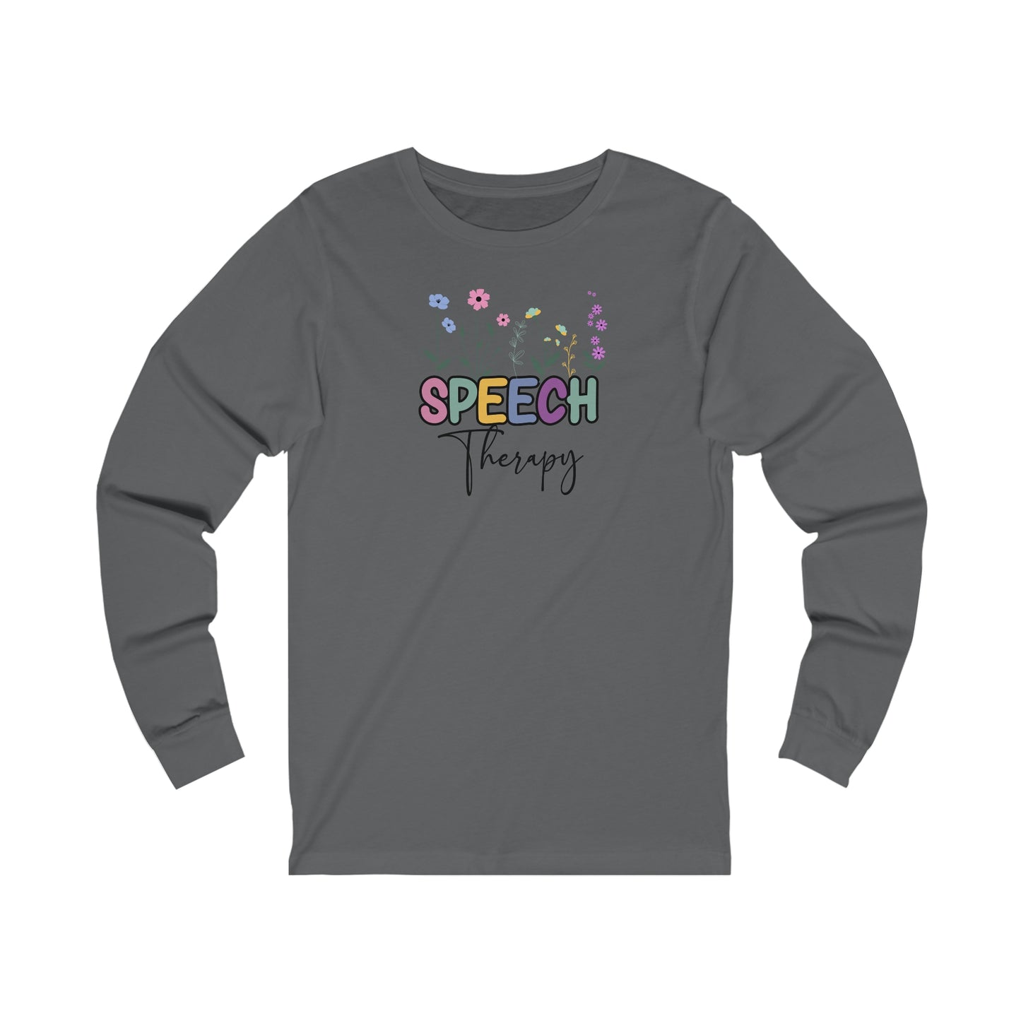 Floral Speech Therapy Jersey Long Sleeve Tee