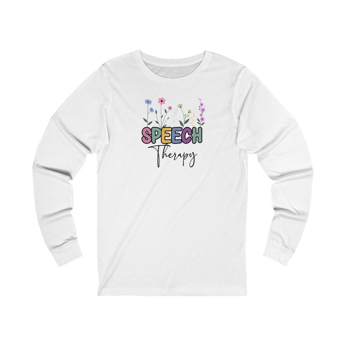 Floral Speech Therapy Jersey Long Sleeve Tee