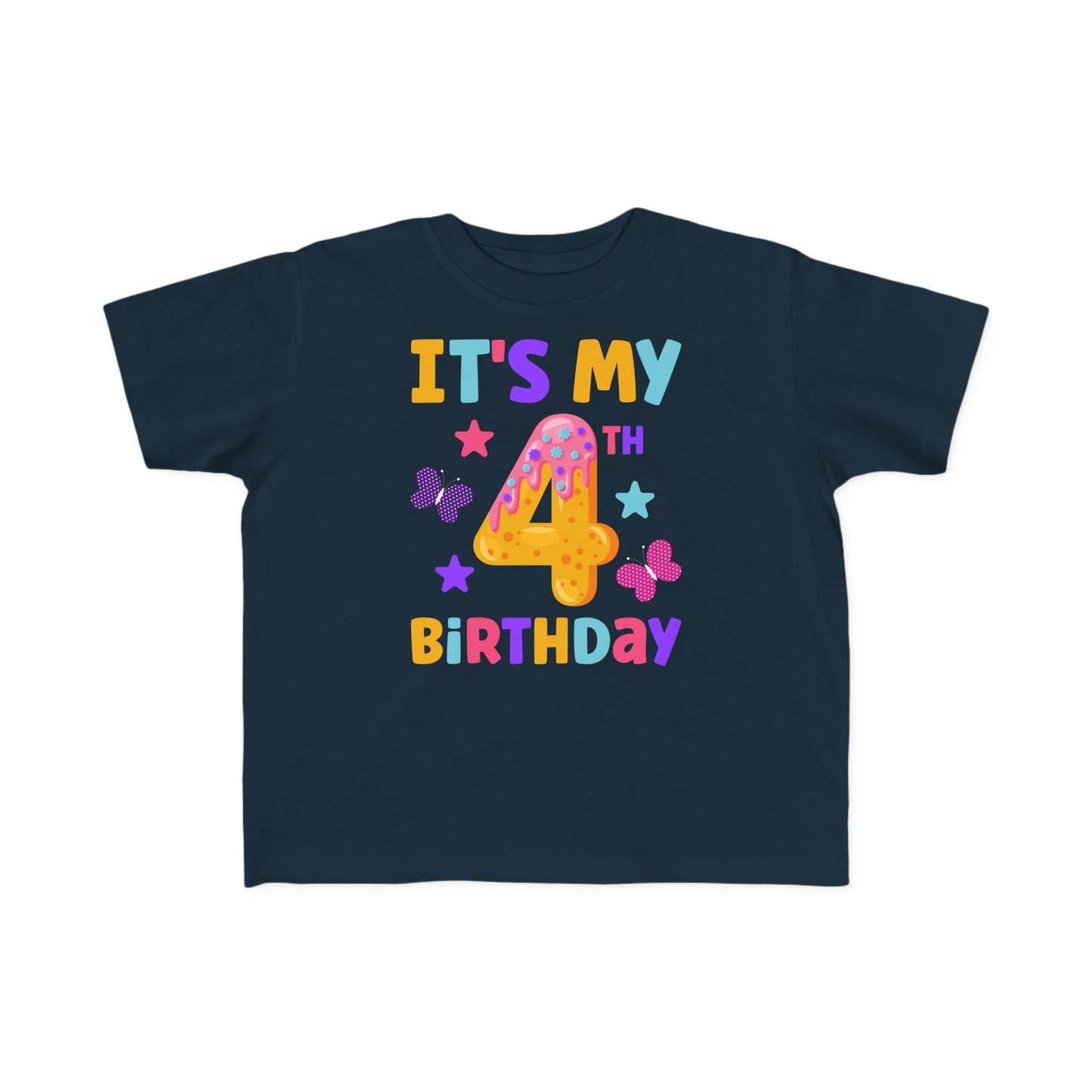 It's My Fourth Birthday Toddler Size Jersey Tee
