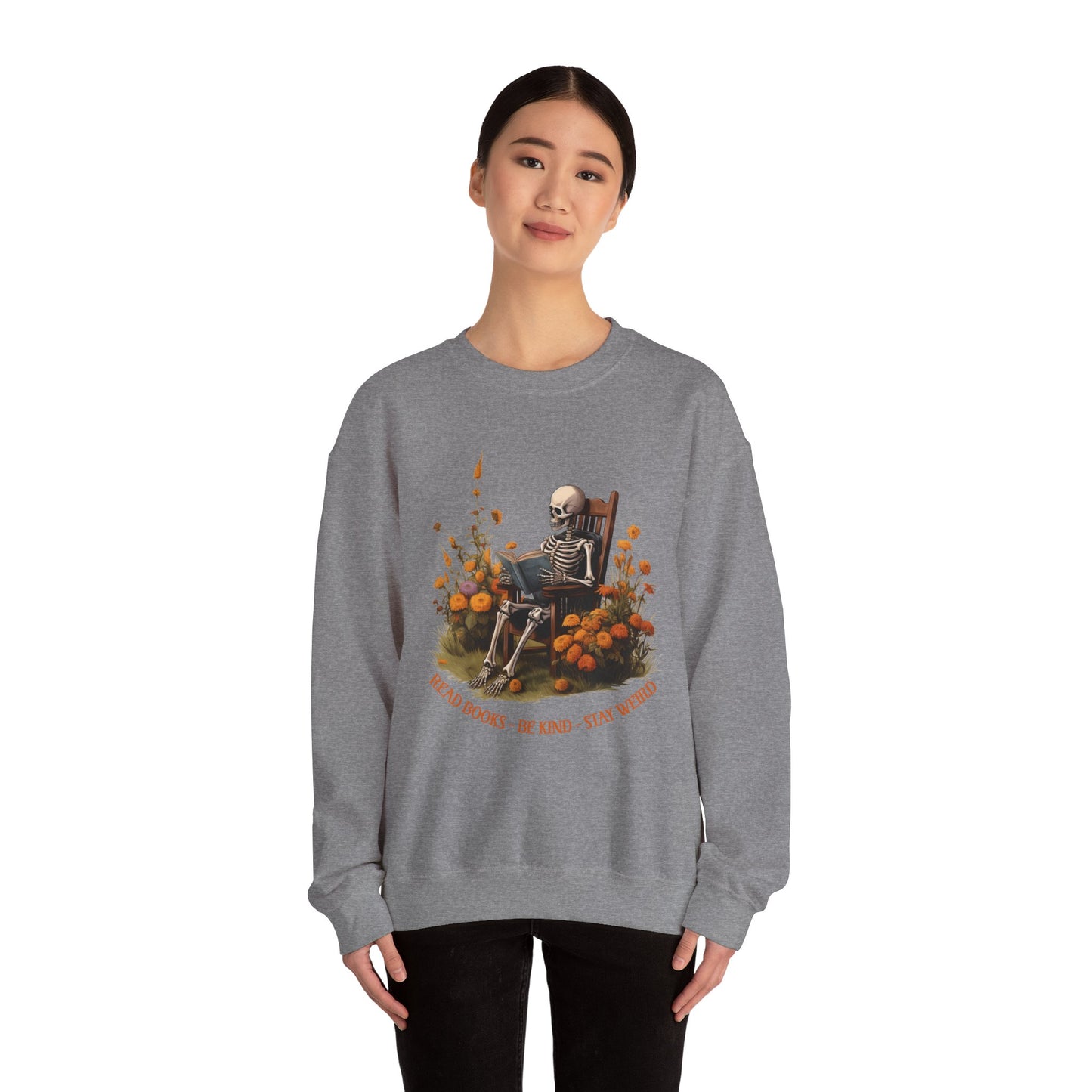 Read Books Be Kind Stay Weird Heavy Blend™ Crewneck Sweatshirt