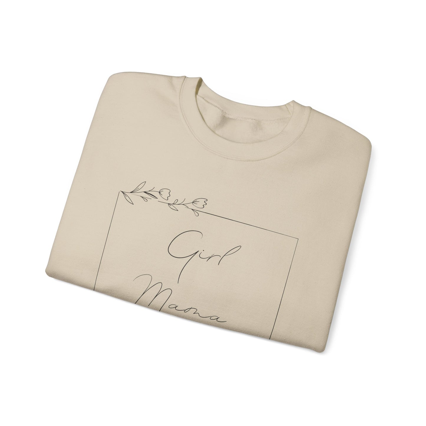 Floral Girl Mama Heavy Blend™ Crewneck Sweatshirt