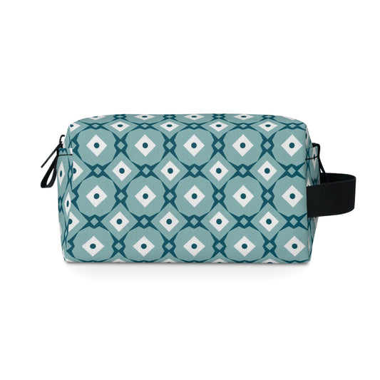 Teal Geometric Toiletry Bag