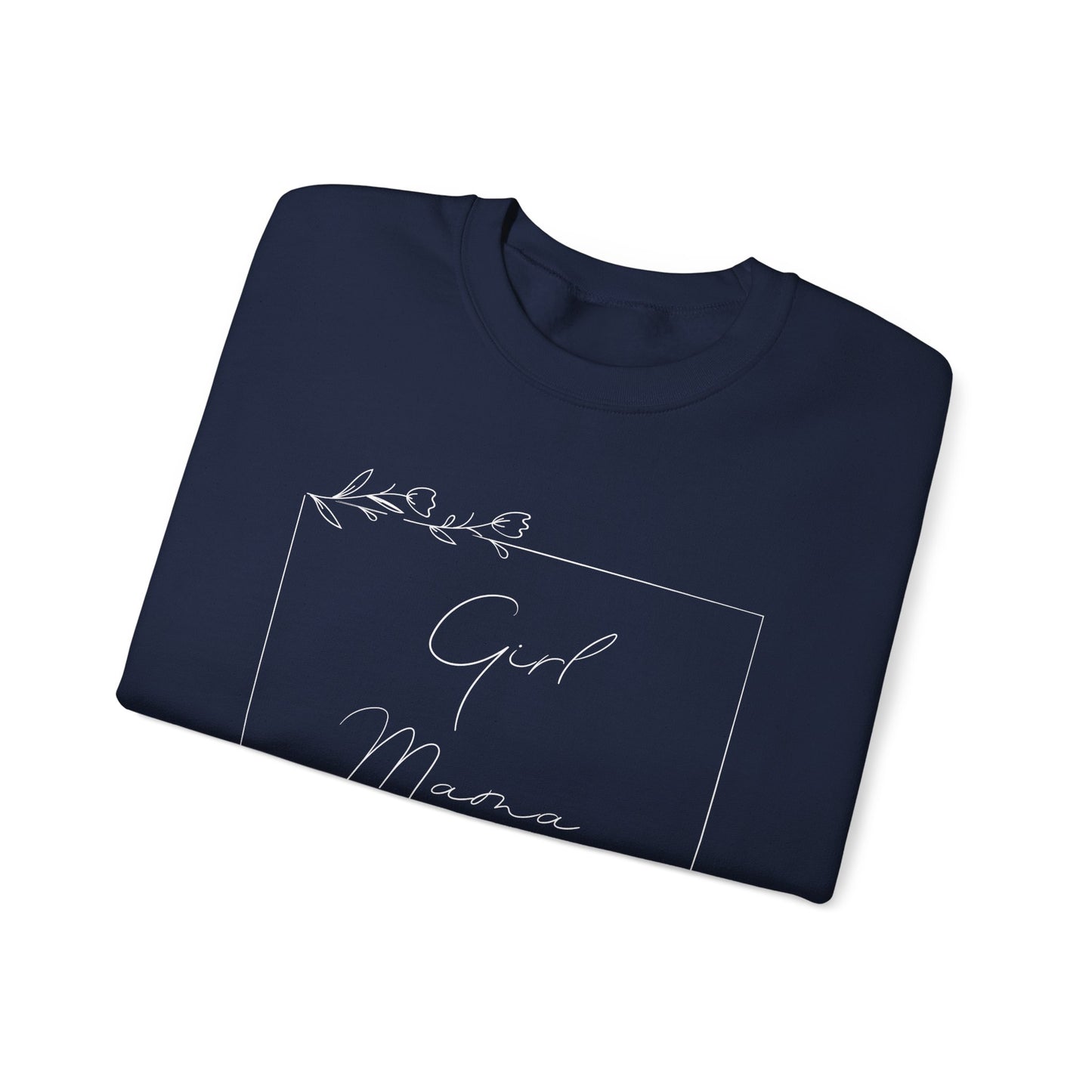 Floral Girl Mama Heavy Blend™ Crewneck Sweatshirt