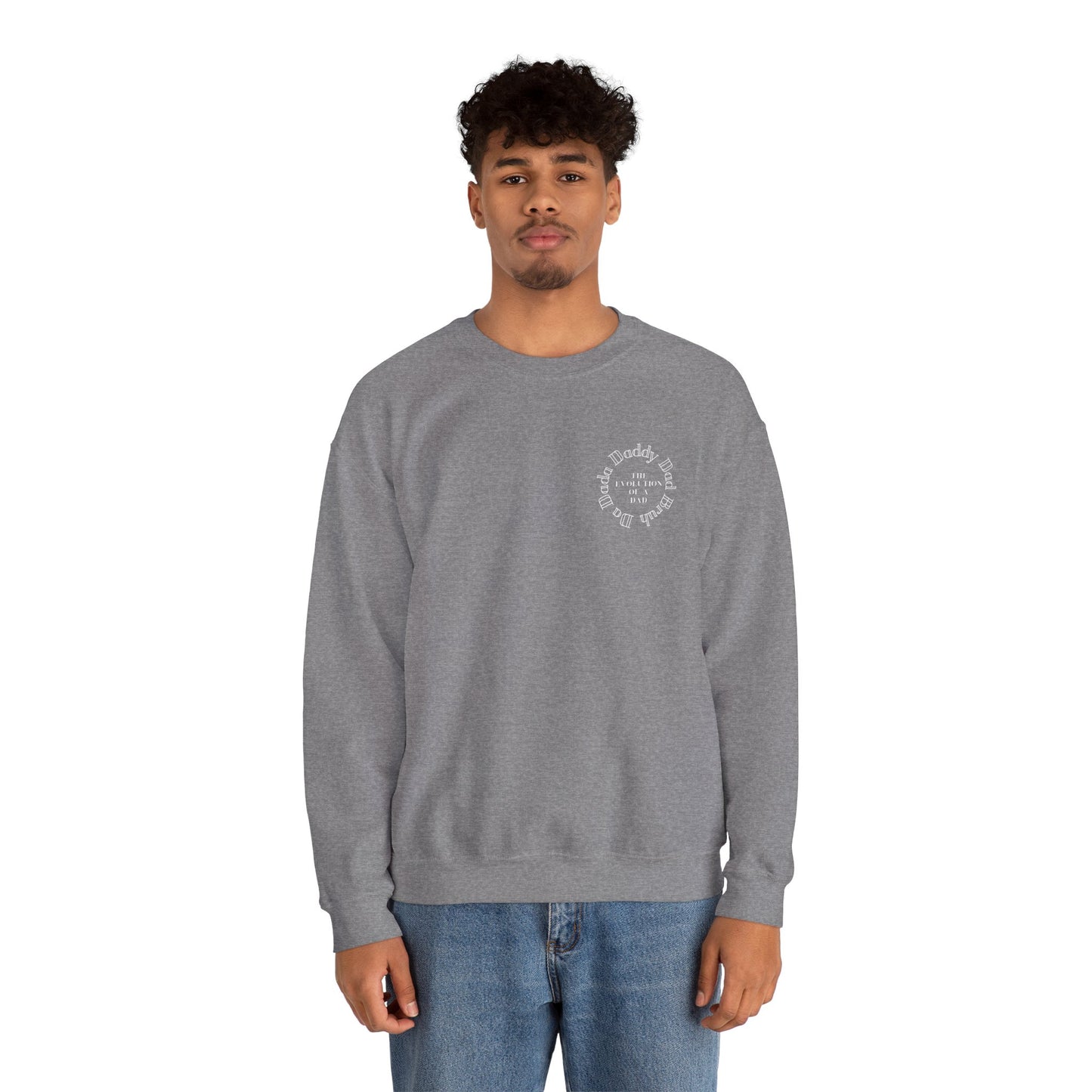 Evolution of a Dad Heavy Blend™ Crewneck Sweatshirt